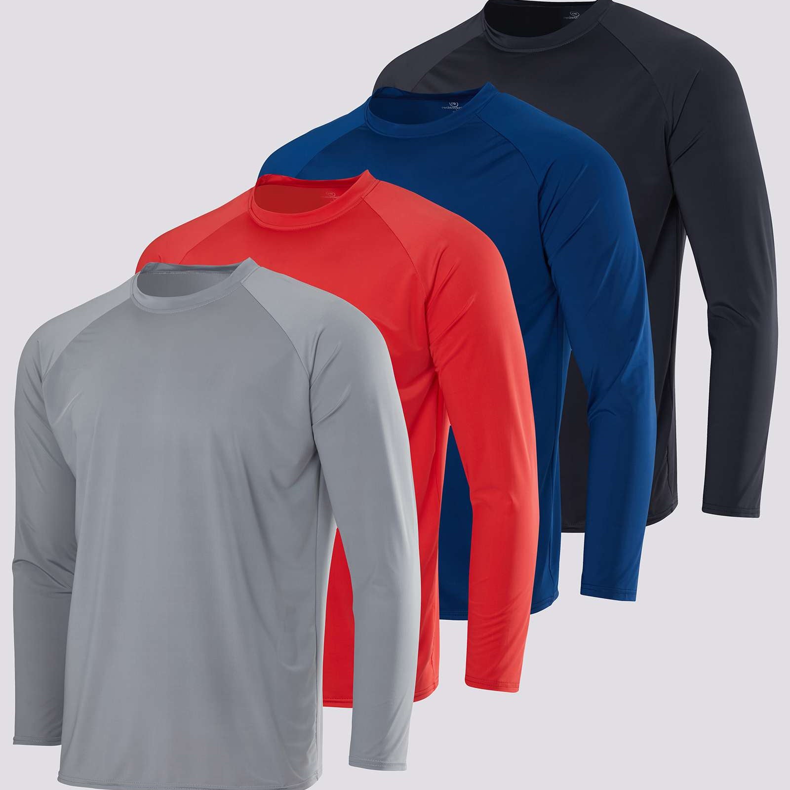 4 Pack: Boys' Long Sleeve Rash Guard Shirt