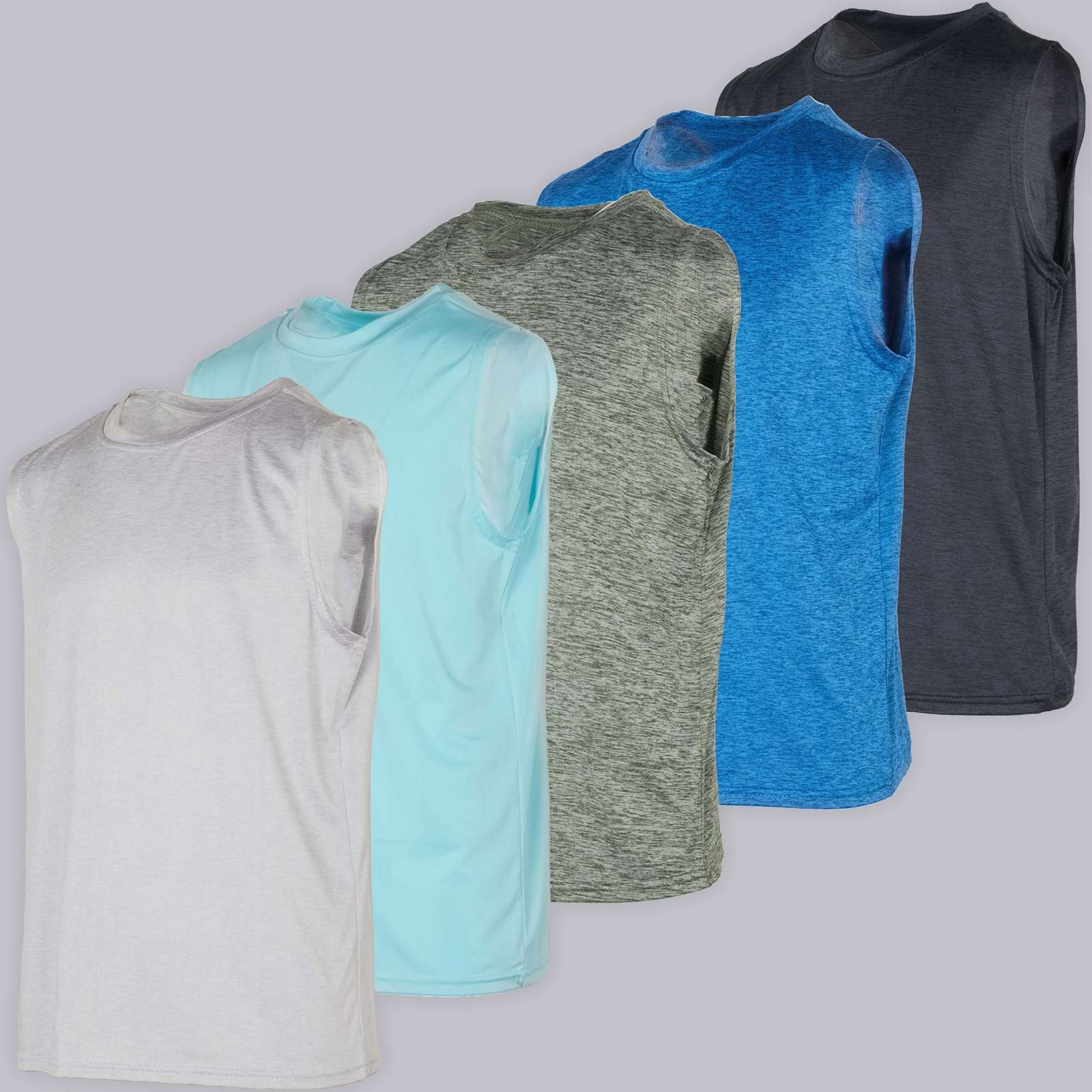 5 Pack: Boys Dry-Fit Active Tank Top