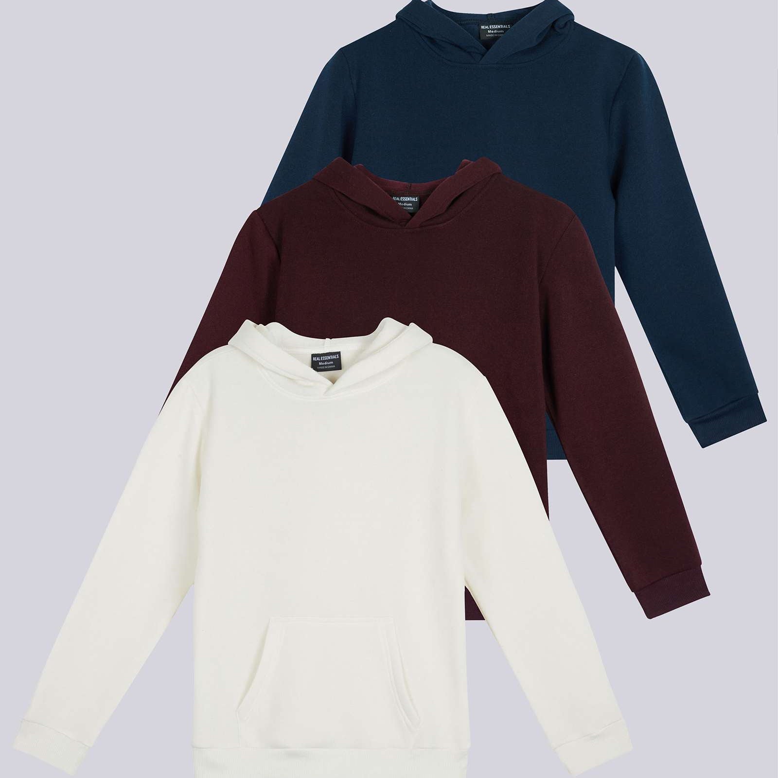 3 Pack: Girls Fleece Pullover Hoodie Sweatshirt