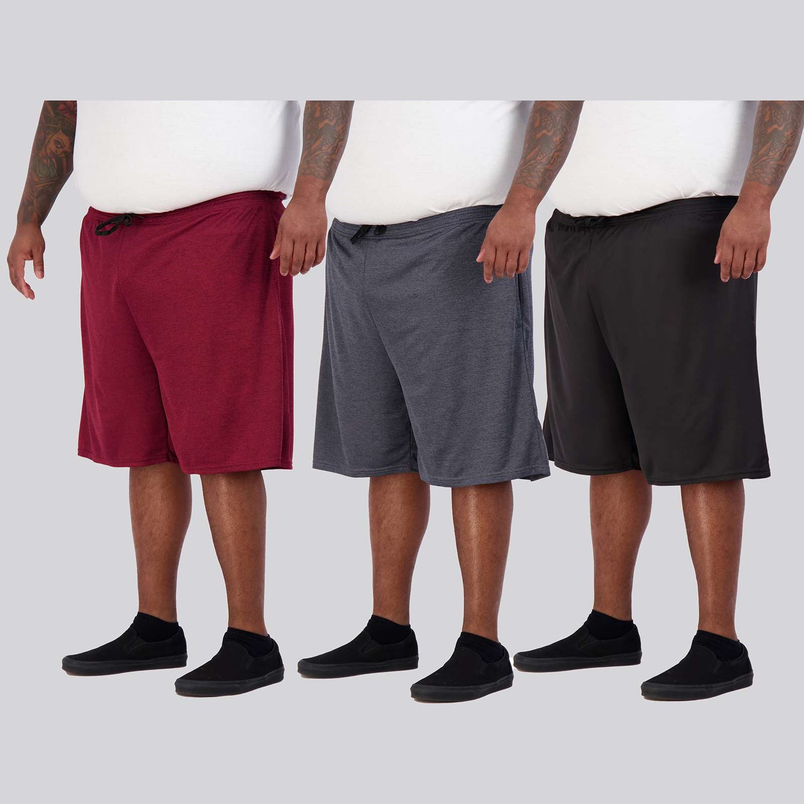 5 Pack: Mens Mesh Active Basketball Shorts (3X-5X)