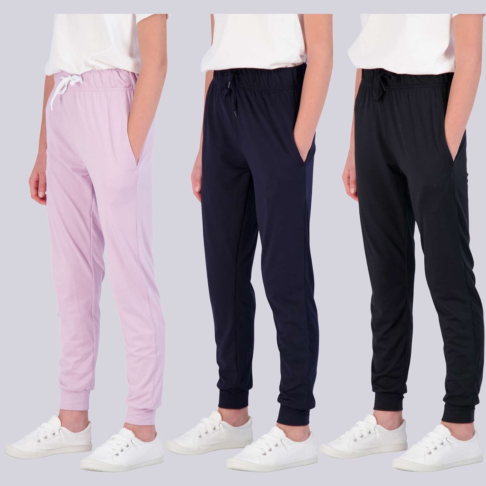3 Pack: Girls Super-Soft Lounge Jogger Sweatpants