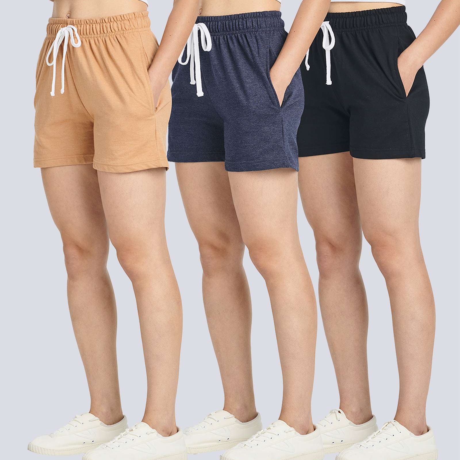 3 Pack: Womens French Terry Shorts