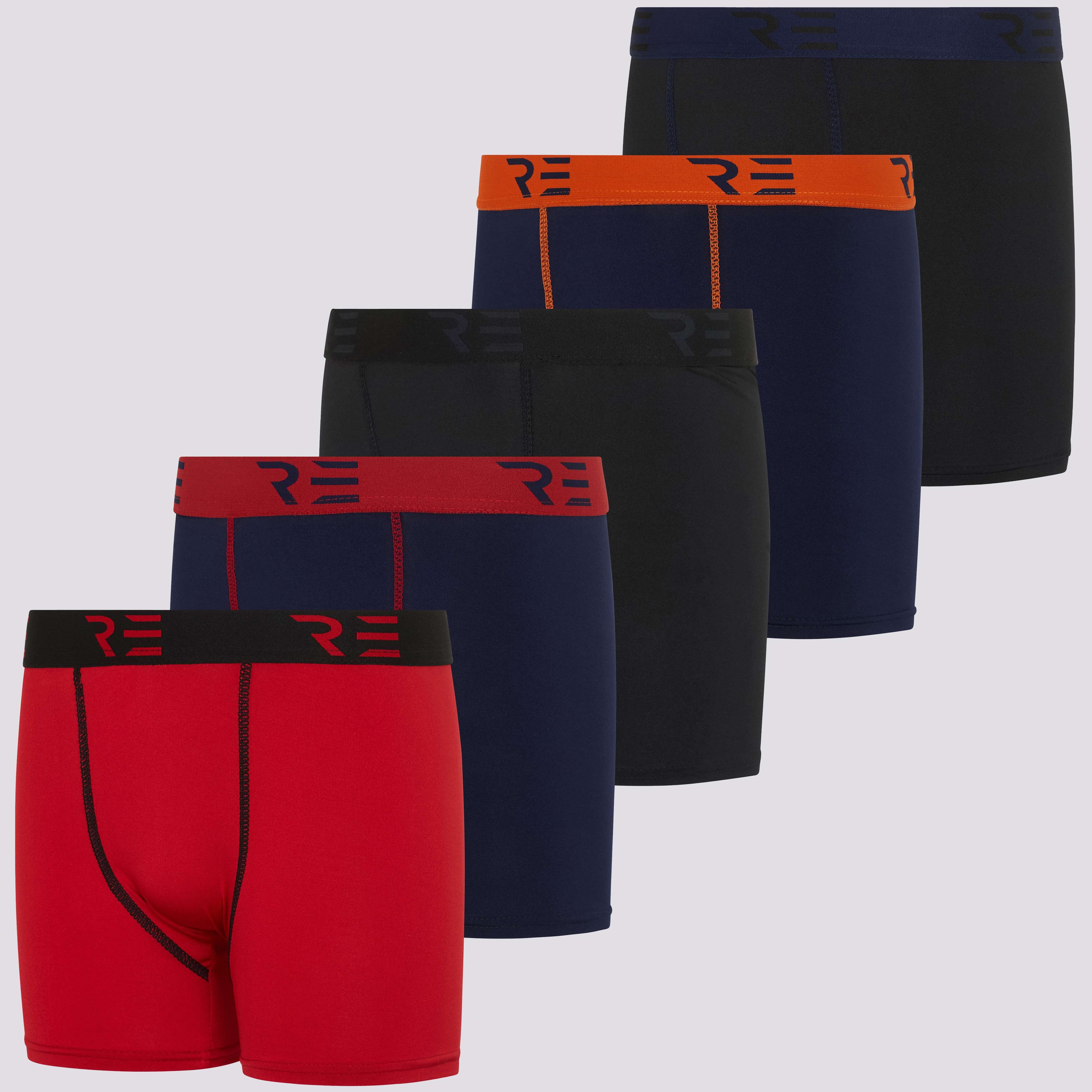 5 Pack: Boys Compression Shorts Underwear