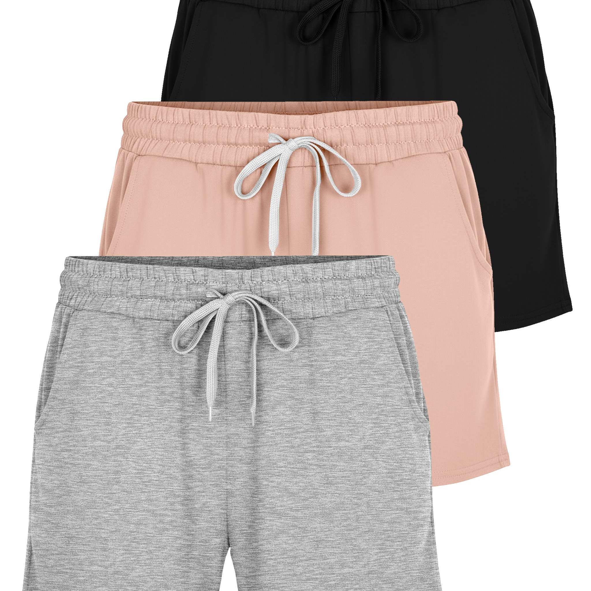 3 Pack: Womens Plus Super-Soft Lounge Shorts