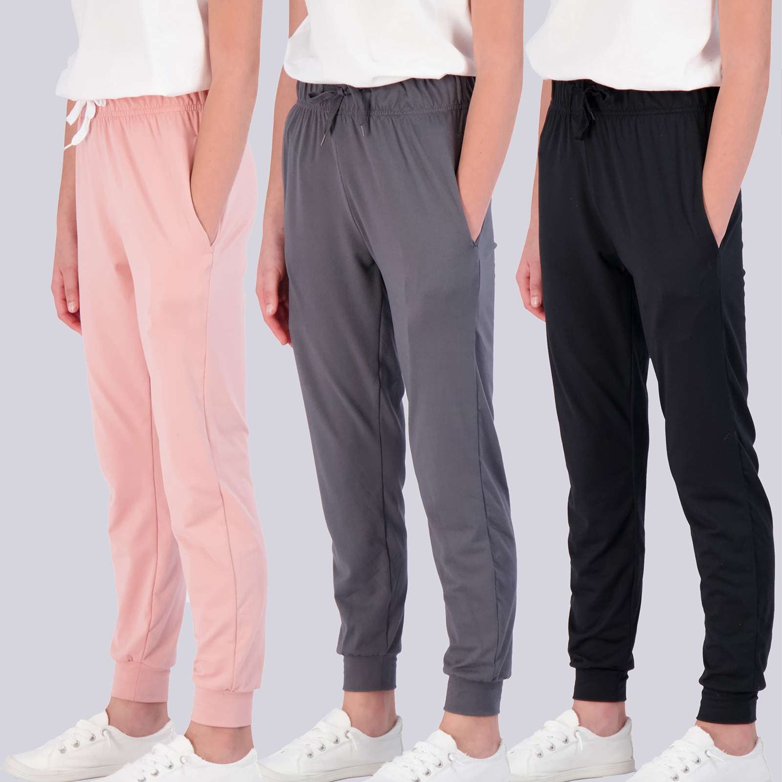 3 Pack: Girls Super-Soft Lounge Jogger Sweatpants