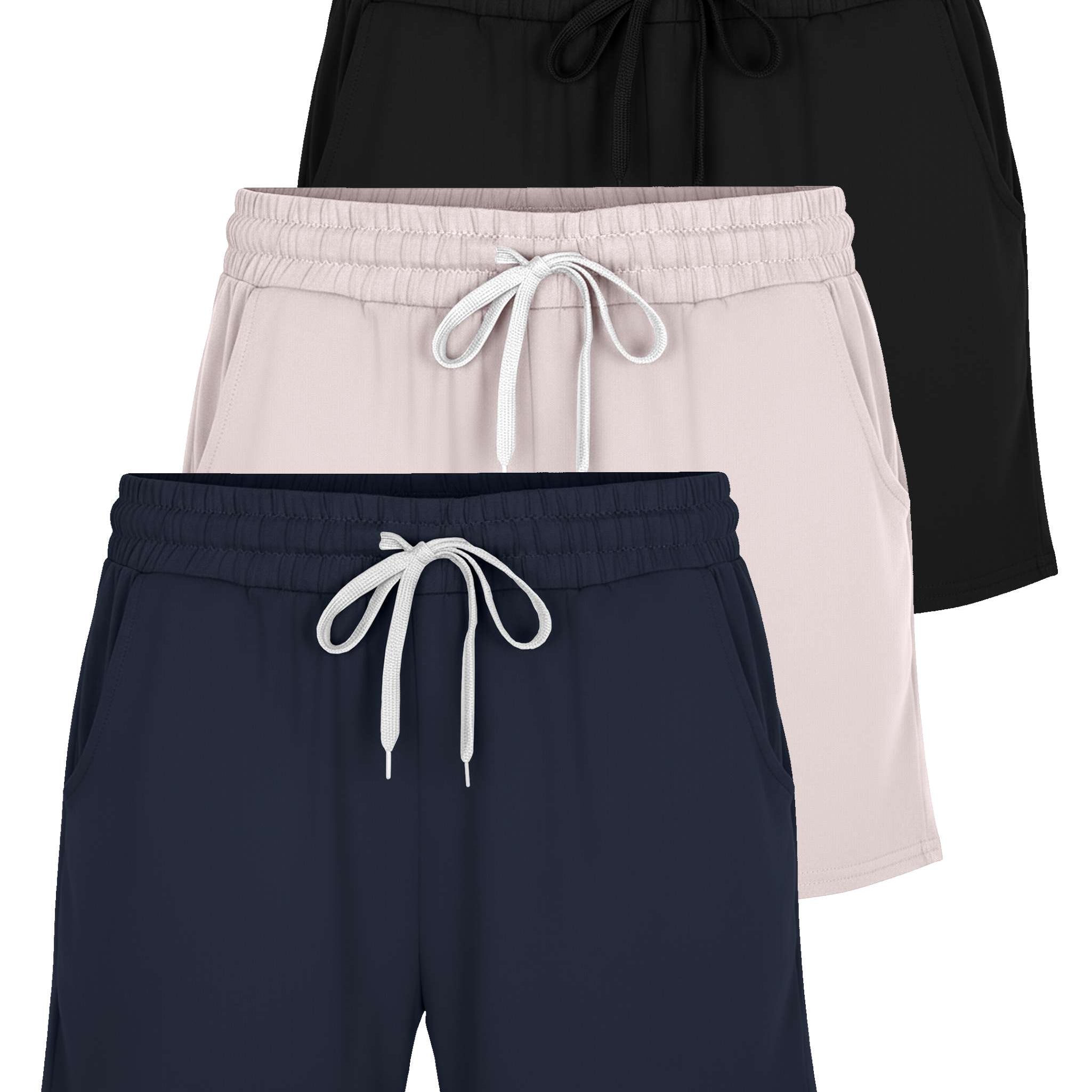 3 Pack: Womens Plus Super-Soft Lounge Shorts