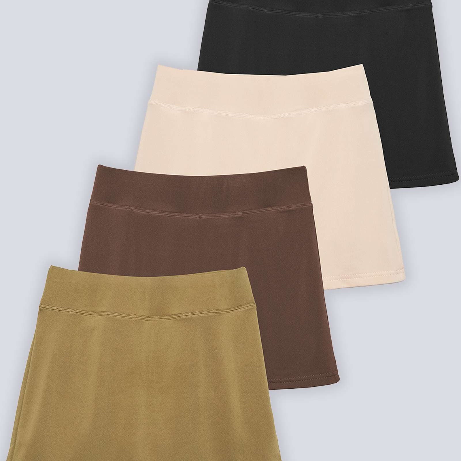 4 Pack: Girls' Active Skirt with Bike Short Lining