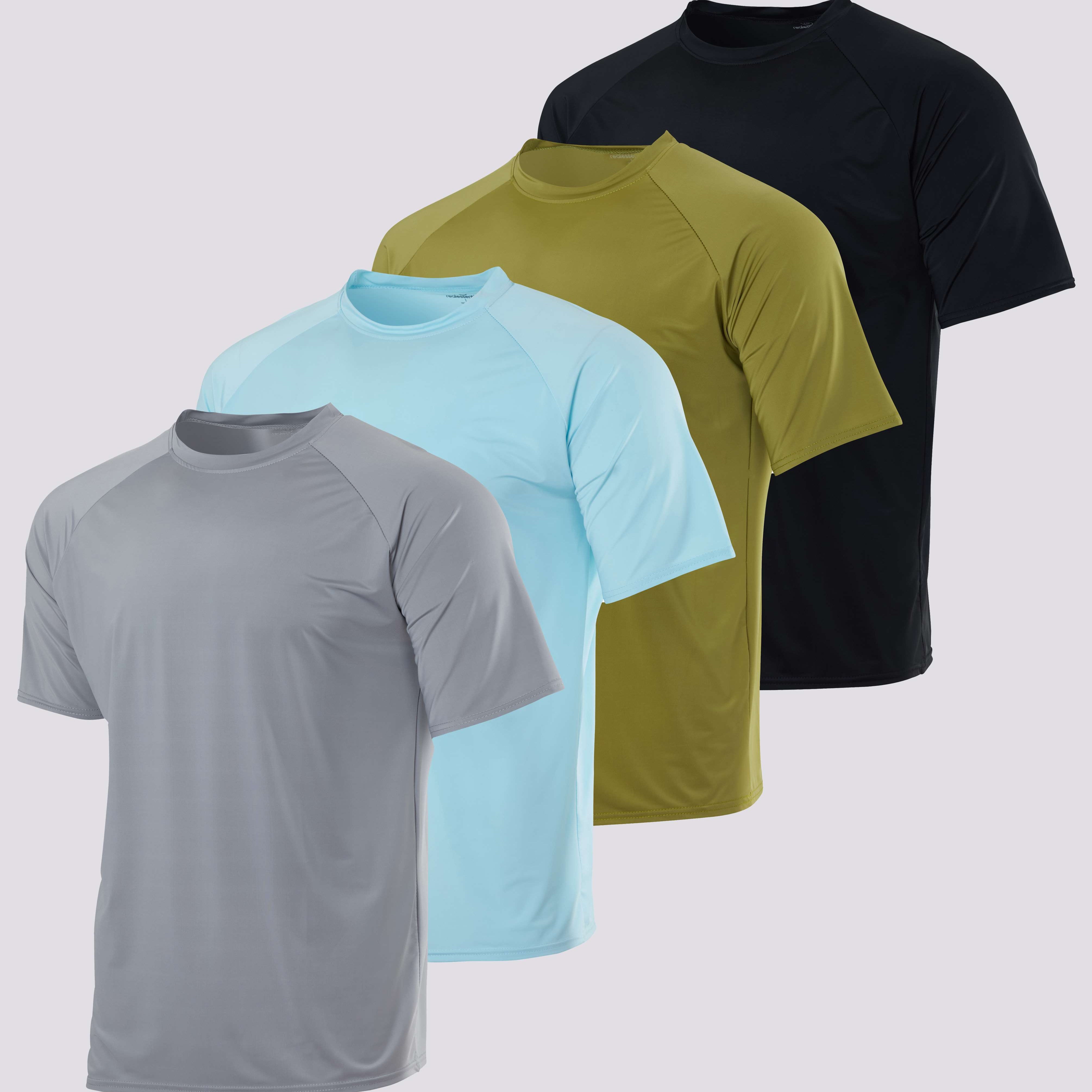 4-Pack: Boys Short Sleeve Quick Dry UPF 50+ Sun Protection Rash Guard Shirt û Swimwear Surf Top for Boys