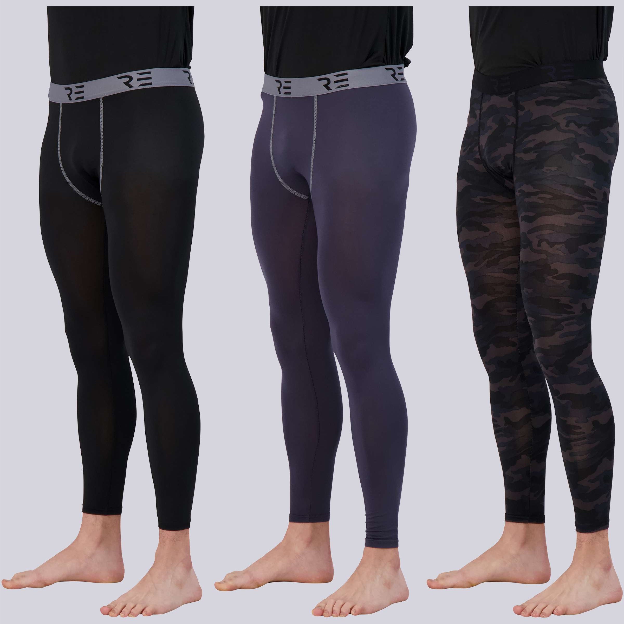 3 Pack: Mens Active Compression Pants