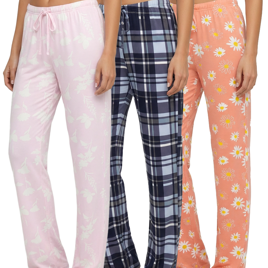 3 Pack: Women's Ultra-Soft Pajama Pants