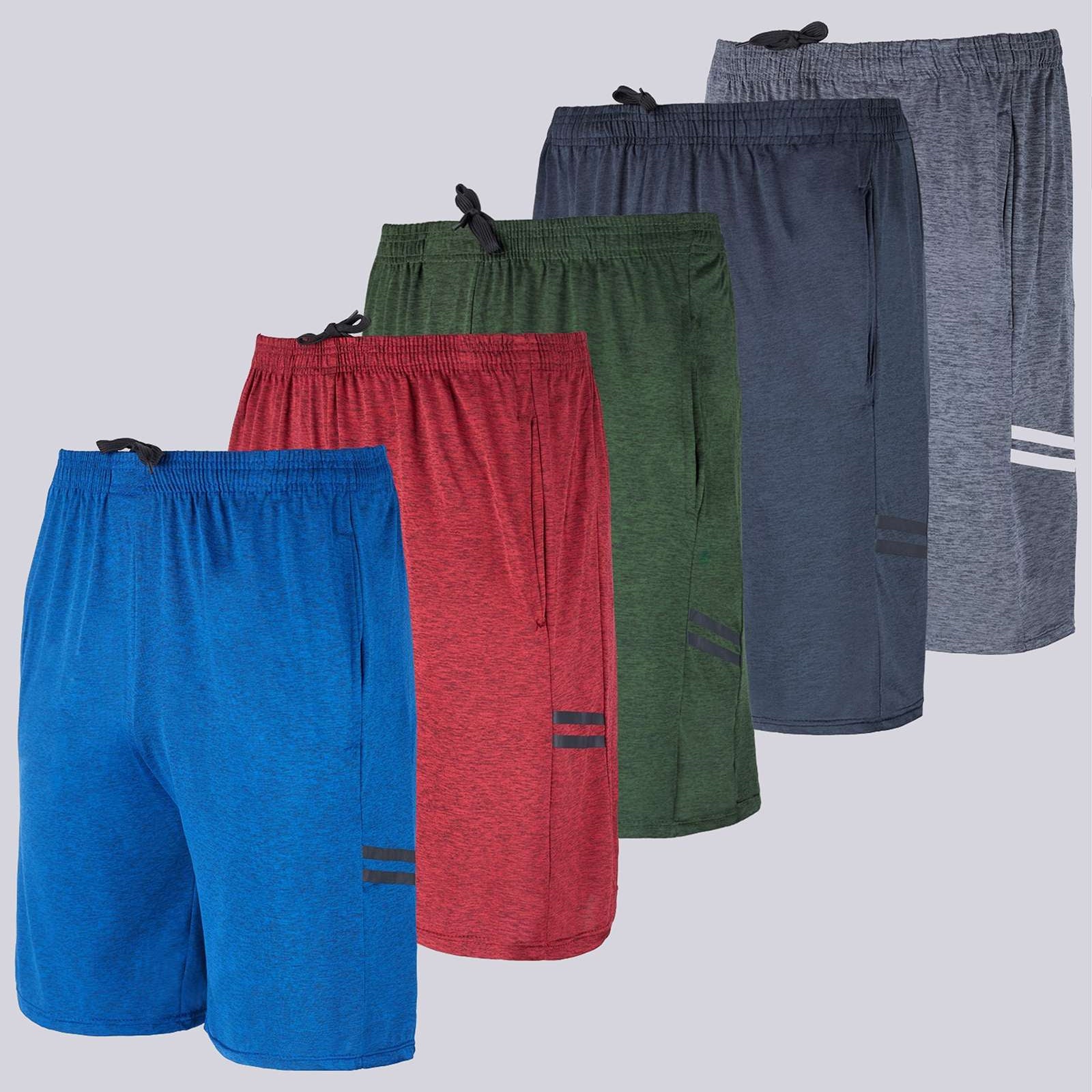 5 Pack: Boys Dry-Fit Active Basketball Shorts
