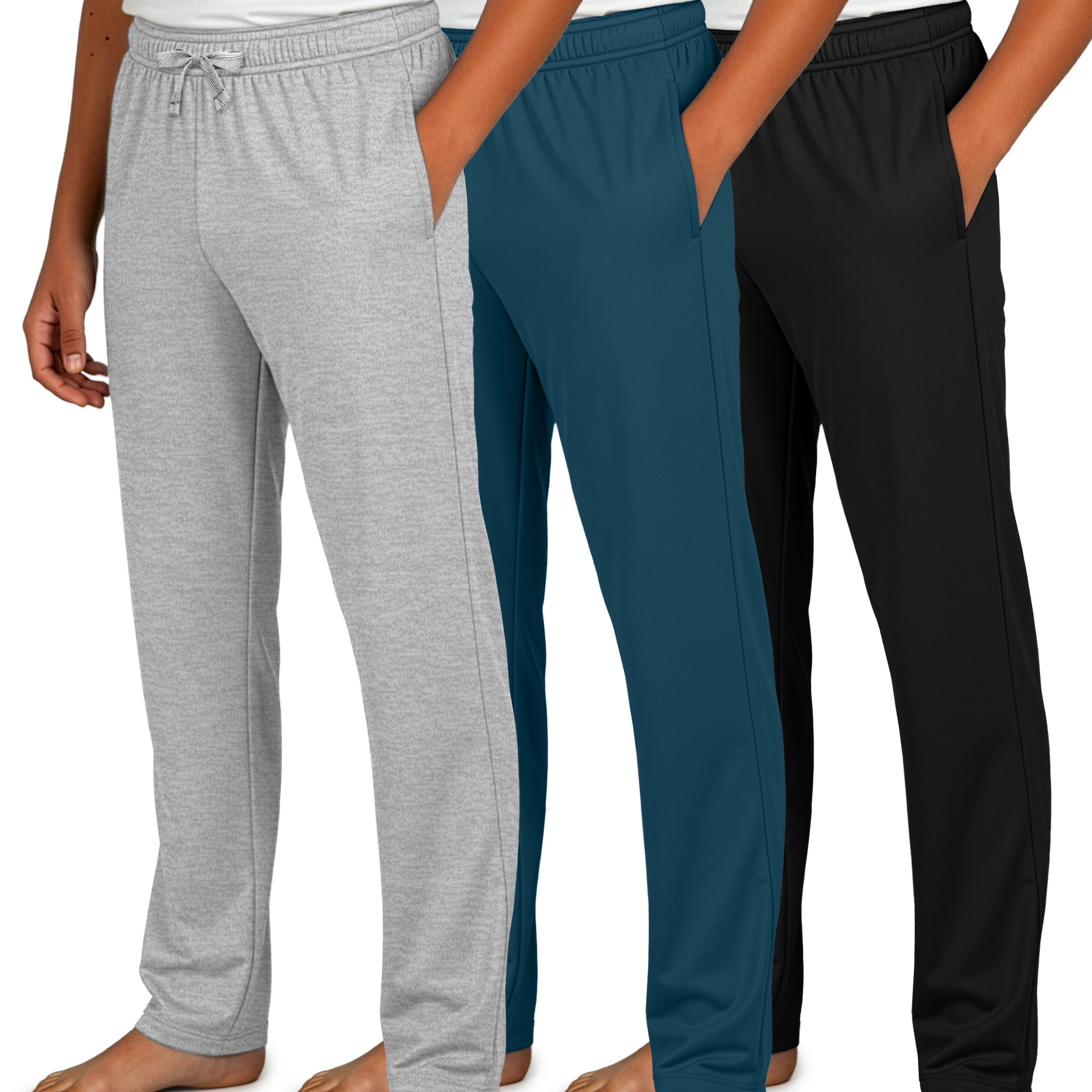 Real Essentials 3 Pack: Boys Cotton Soft Pajama Pants Kids Bottoms Pjs Youth Teen Pijamas Sleep Pyjamas Lounge Para Niños
