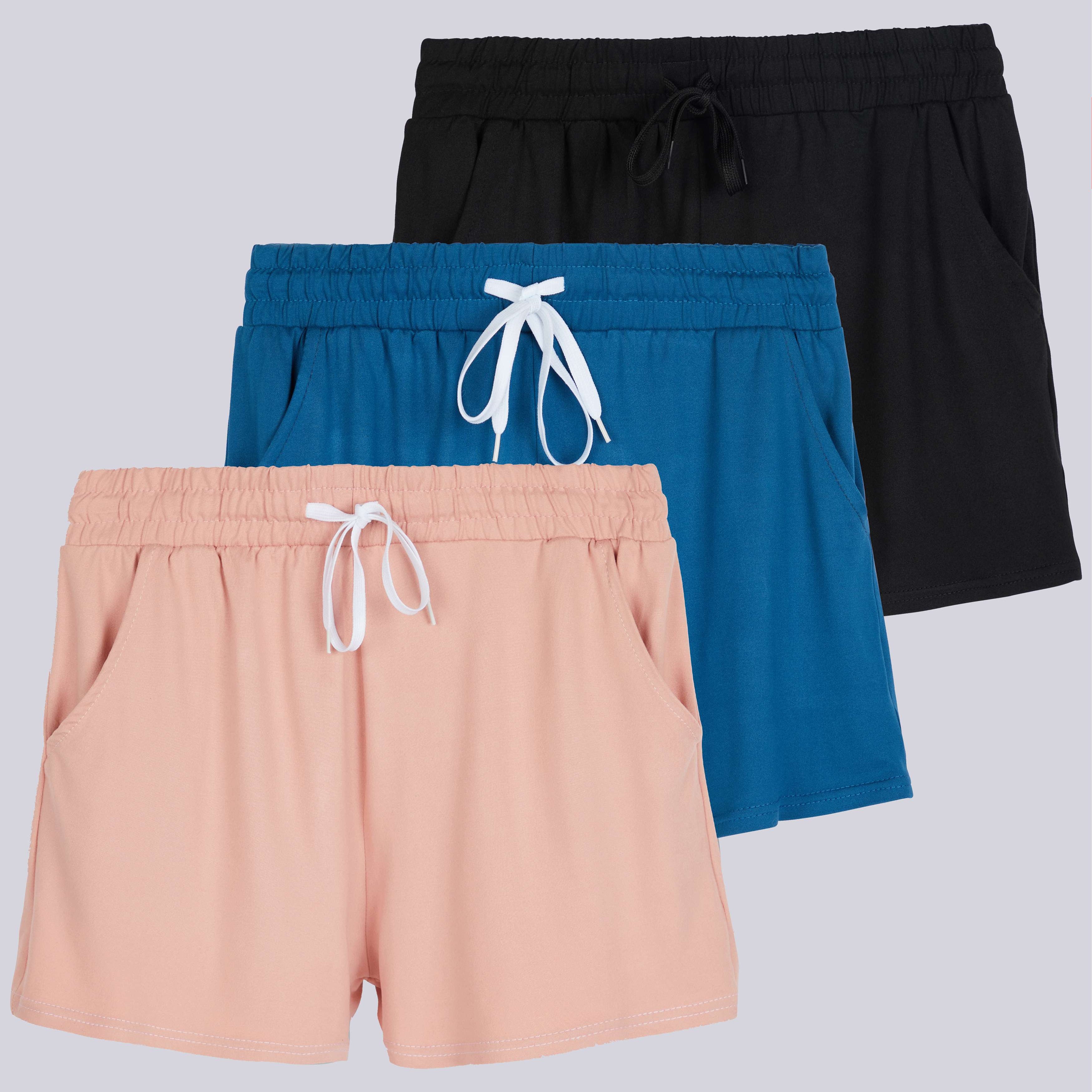 3 Pack: Womens Plus Super-Soft Lounge Shorts