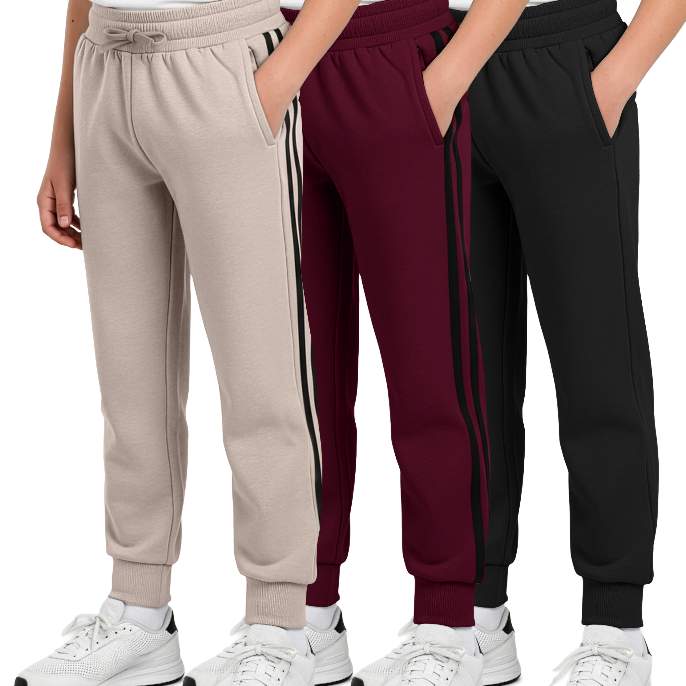 3 Pack: Boys Fleece Jogger Sweatpants