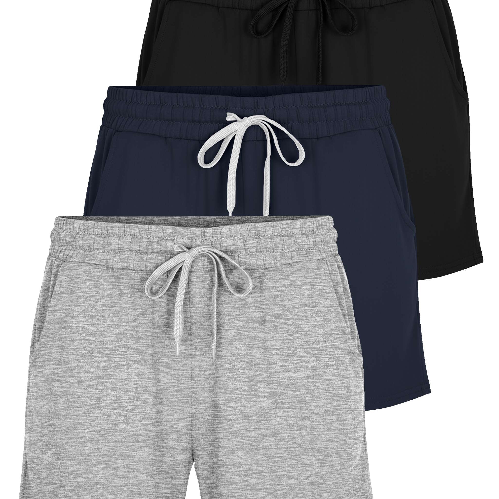 3 Pack: Womens Plus Super-Soft Lounge Shorts