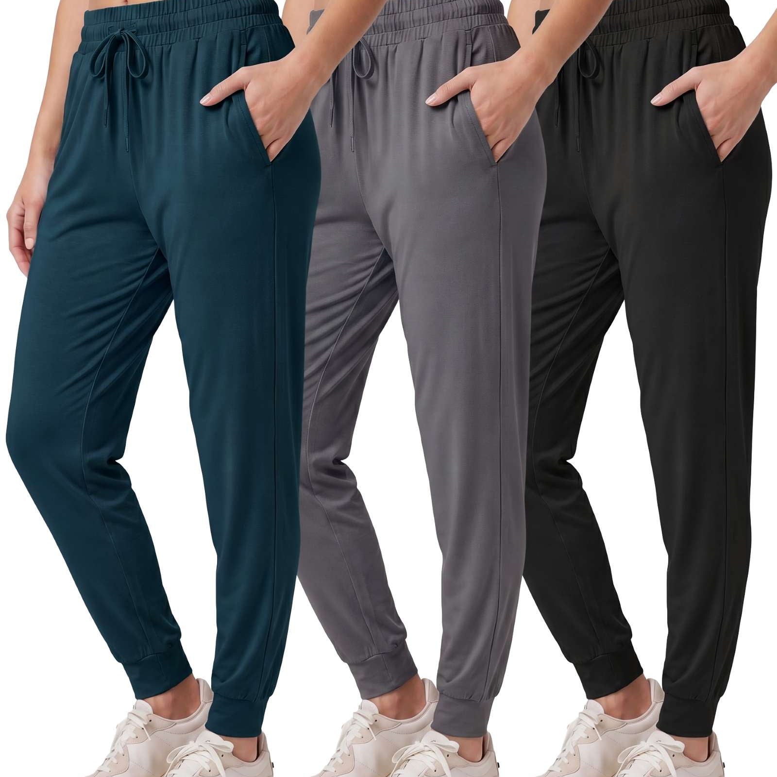 3 Pack: Womens Ultra-Soft Lounge Joggers