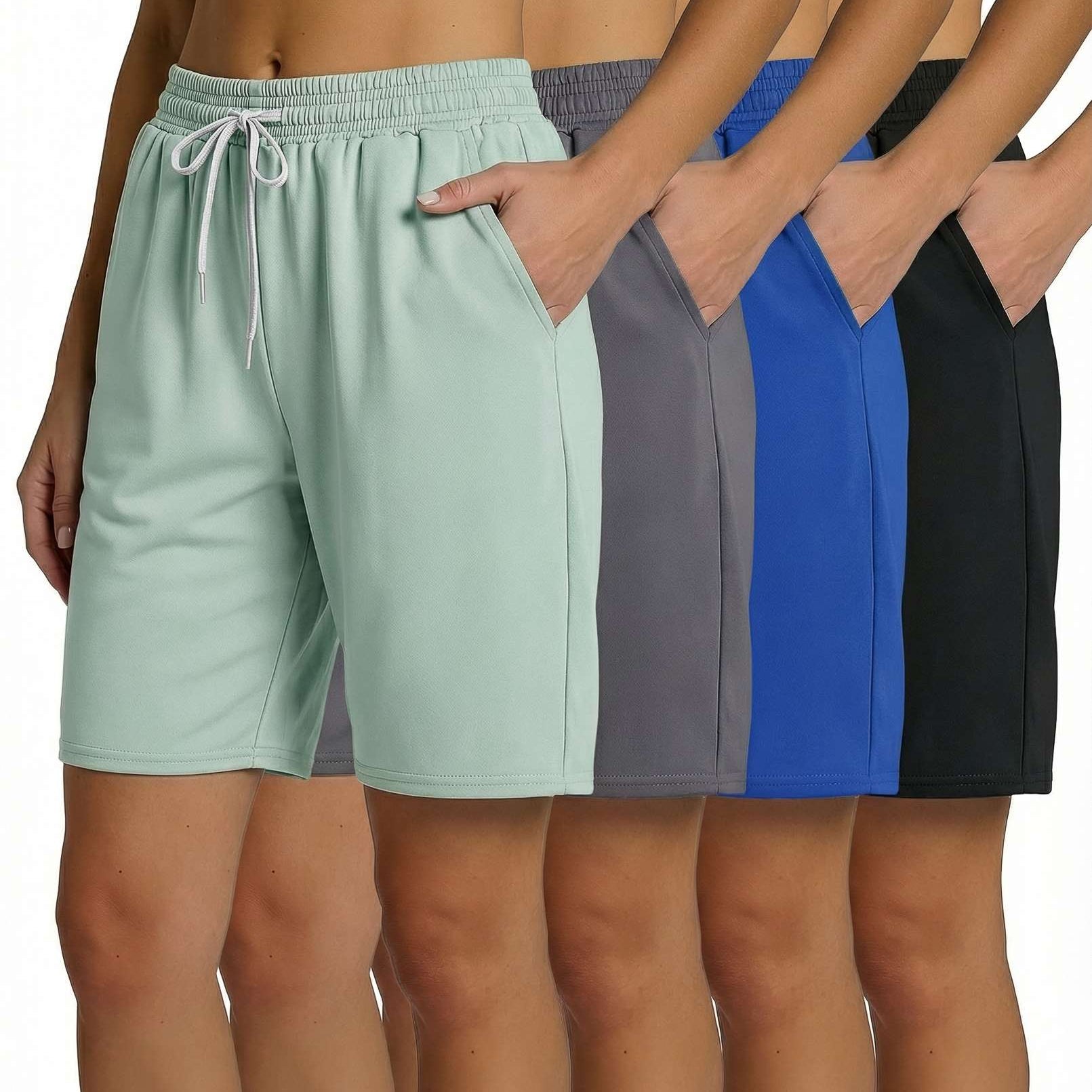 4 Pack: Womens Dry-Fit 7" Bermuda Shorts