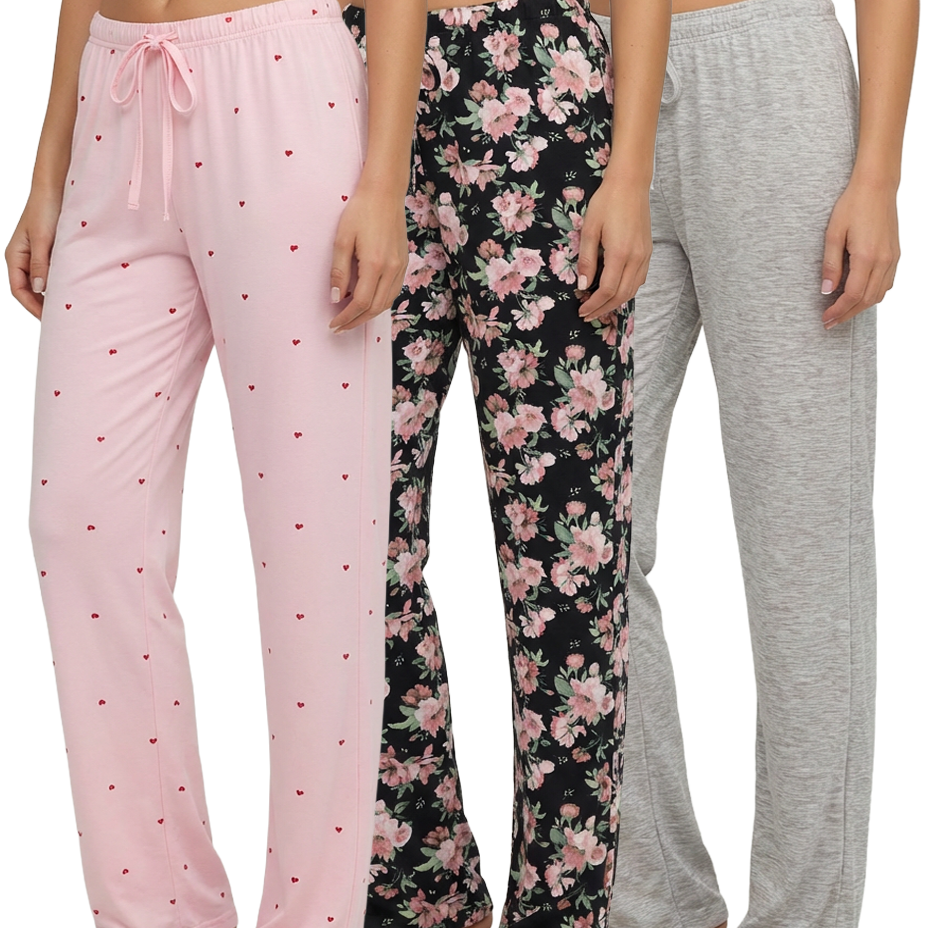 3 Pack: Women's Ultra-Soft Pajama Pants