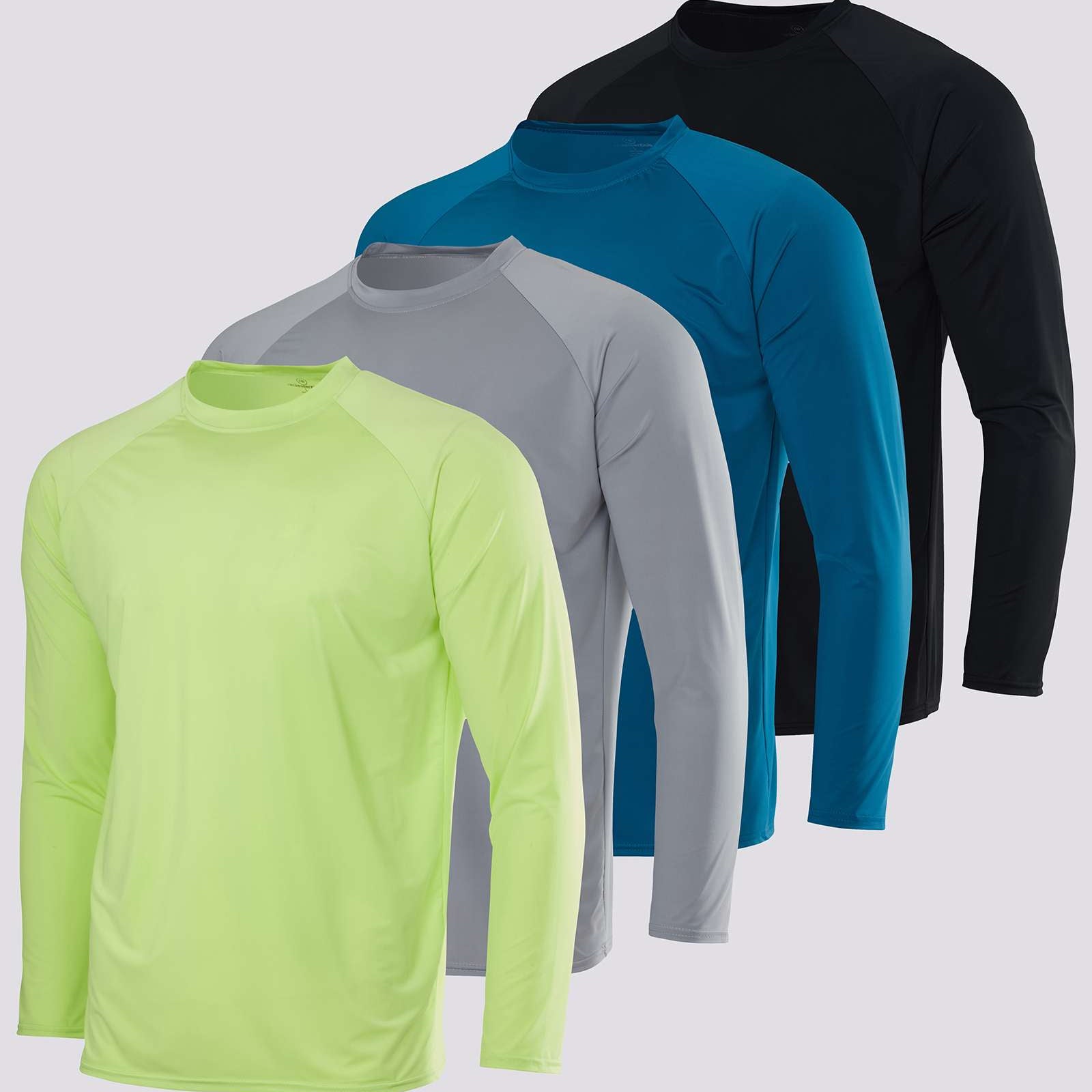 4 Pack: Boys' Long Sleeve Rash Guard Shirt