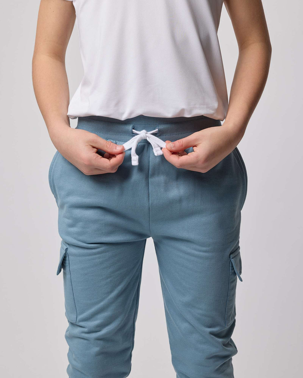 Real Essentials 3 Pack Boys' Cotton Cargo Fleece Joggers Sweatpants Pockets Athletic Kids - Set 7
