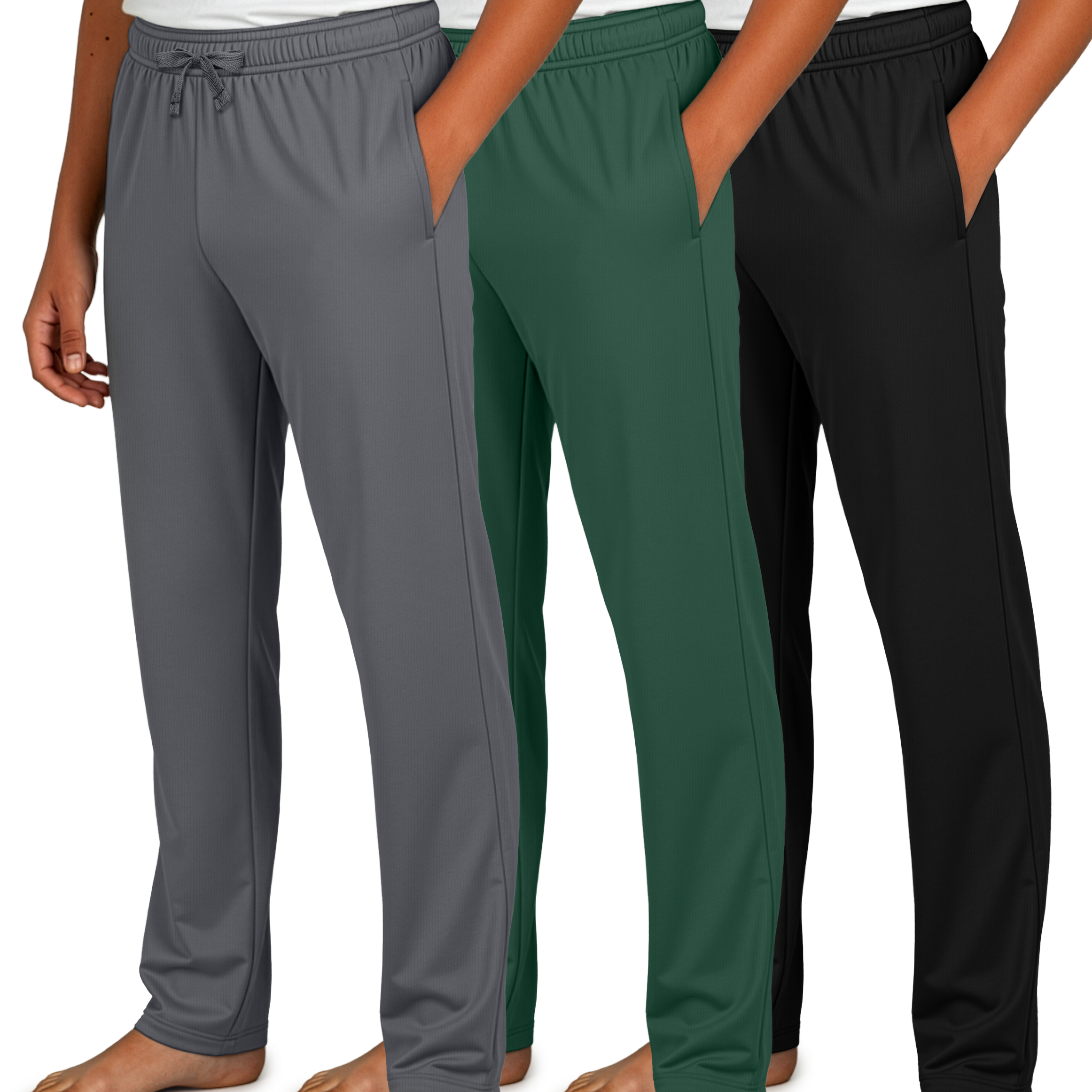 Real Essentials 3 Pack: Boys Cotton Soft Pajama Pants Kids Bottoms Pjs Youth Teen Pijamas Sleep Pyjamas Lounge Para Niños