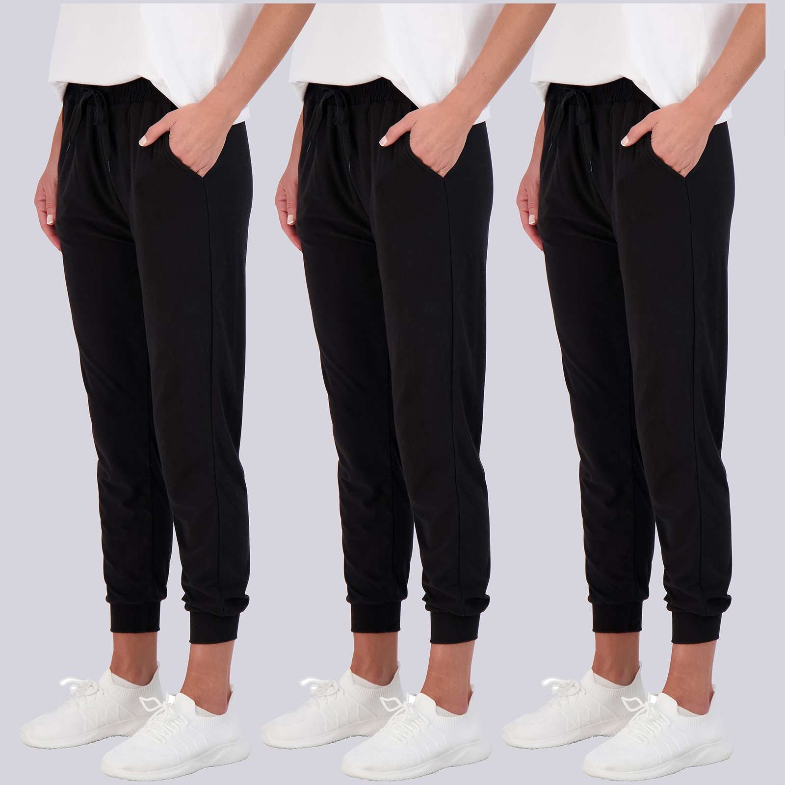 3 Pack: Womens Ultra-Soft Lounge Joggers