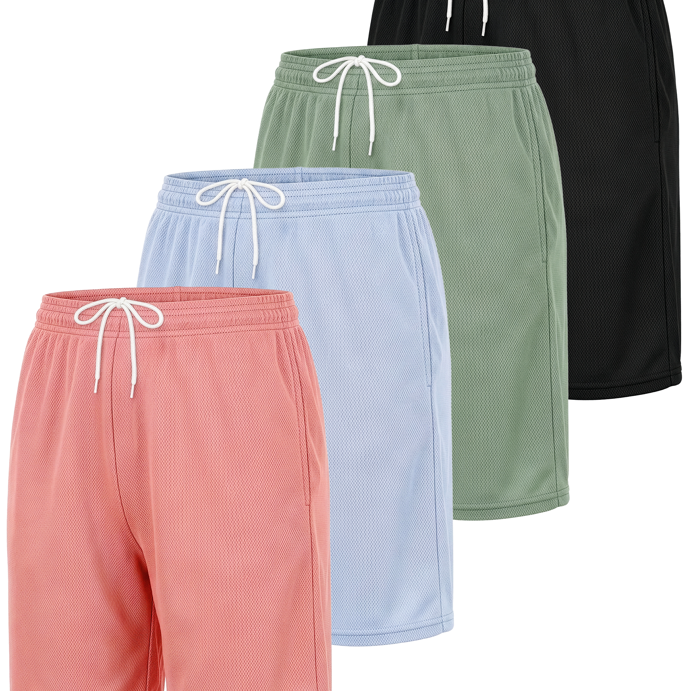 4 Pack: Women's 7" Mesh Quick-Dry Bermuda Shorts