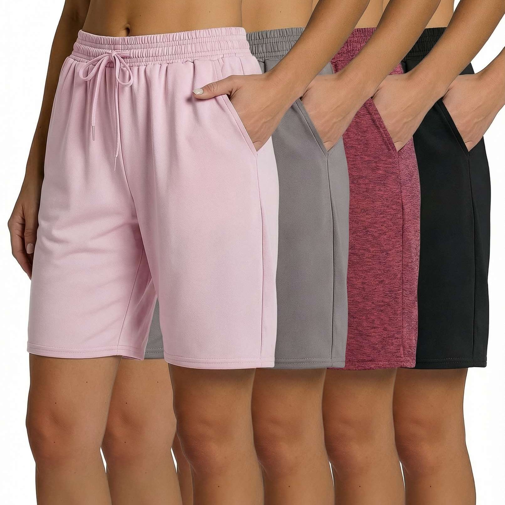 4 Pack: Womens Dry-Fit 7" Bermuda Shorts