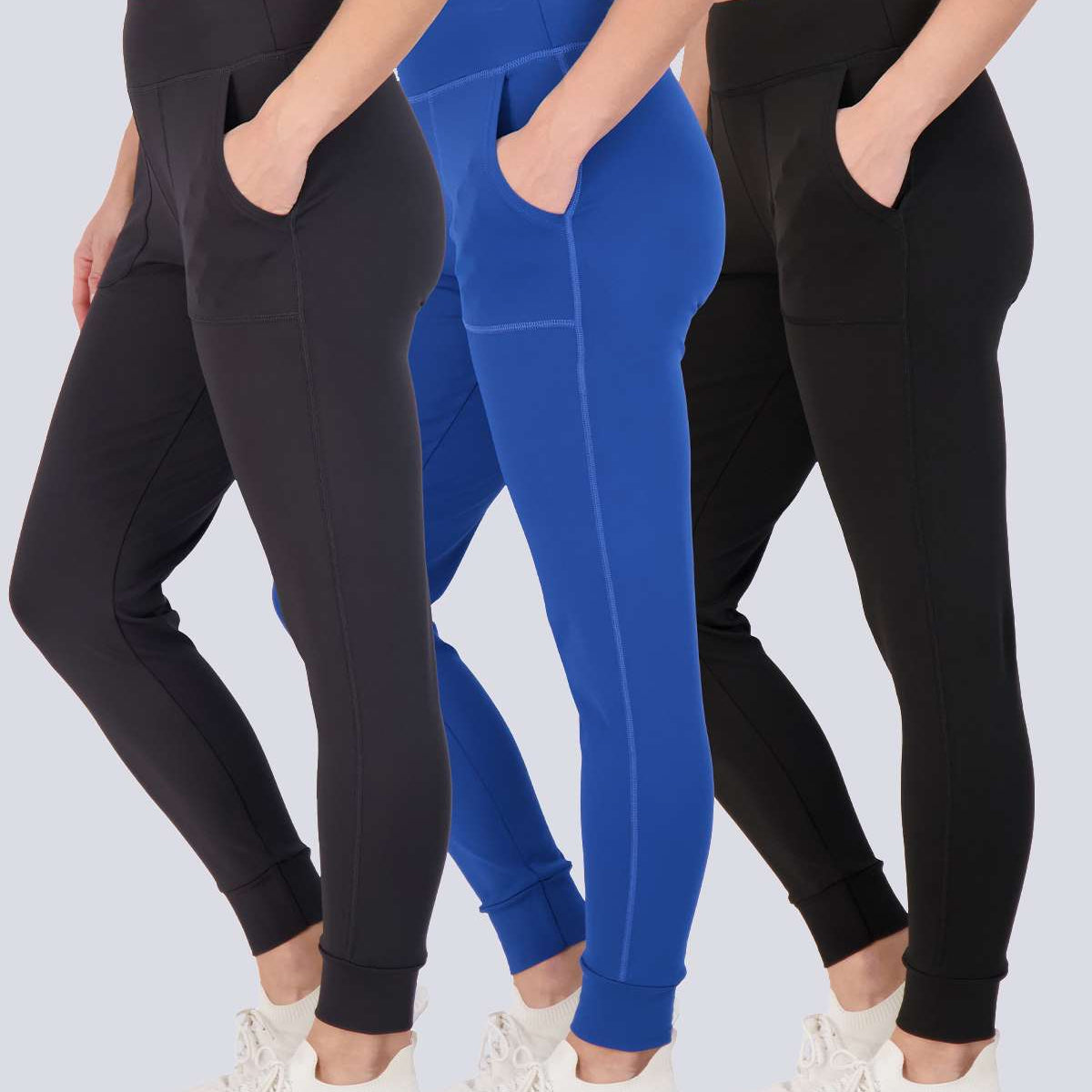 3 Pack: Women's Joggers with Pockets (Available in Plus Size)