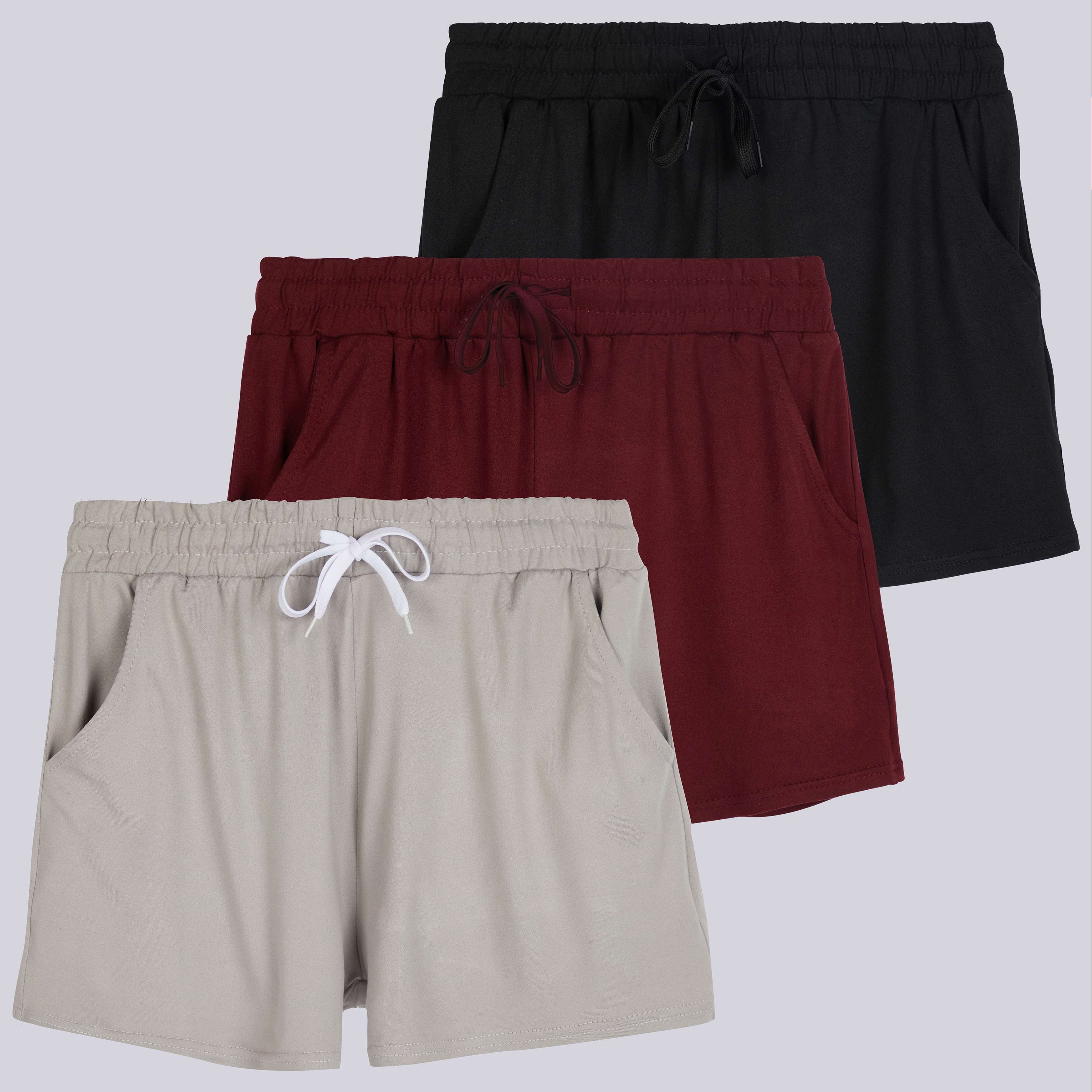 3 Pack: Womens Plus Super-Soft Lounge Shorts