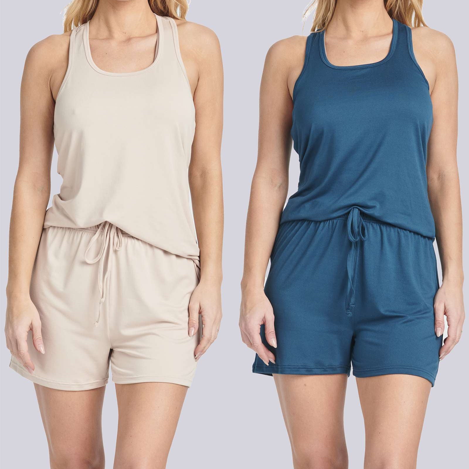 4 Pack: Women's Super-Soft Tank Top and Short Pajama Set (Available in Plus Size)