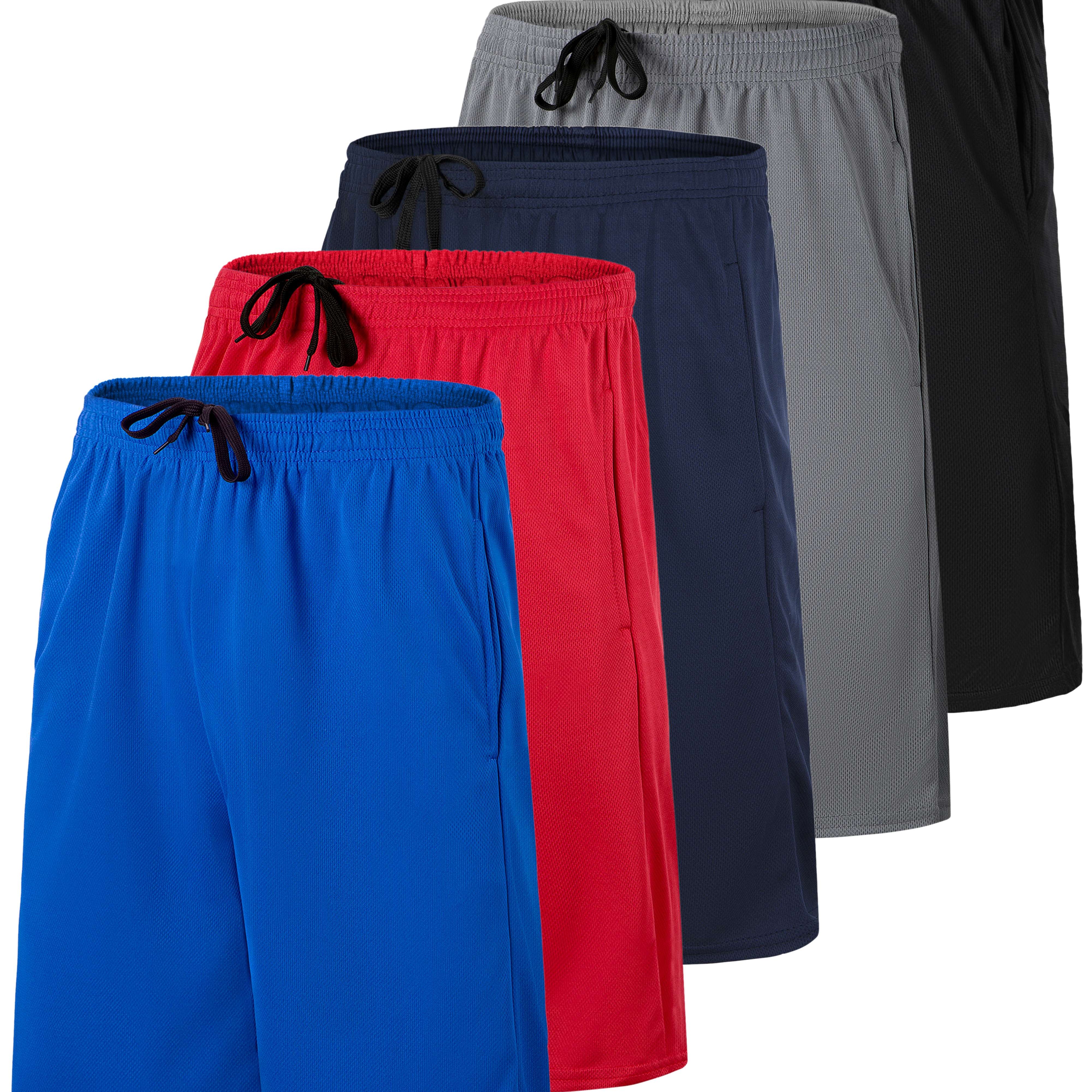 5 Pack: Men's Mesh Athletic Gym Shorts