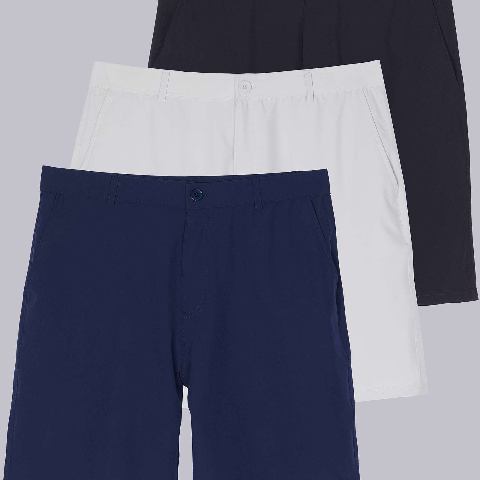 3 Pack: Men's 9" Golf Shorts