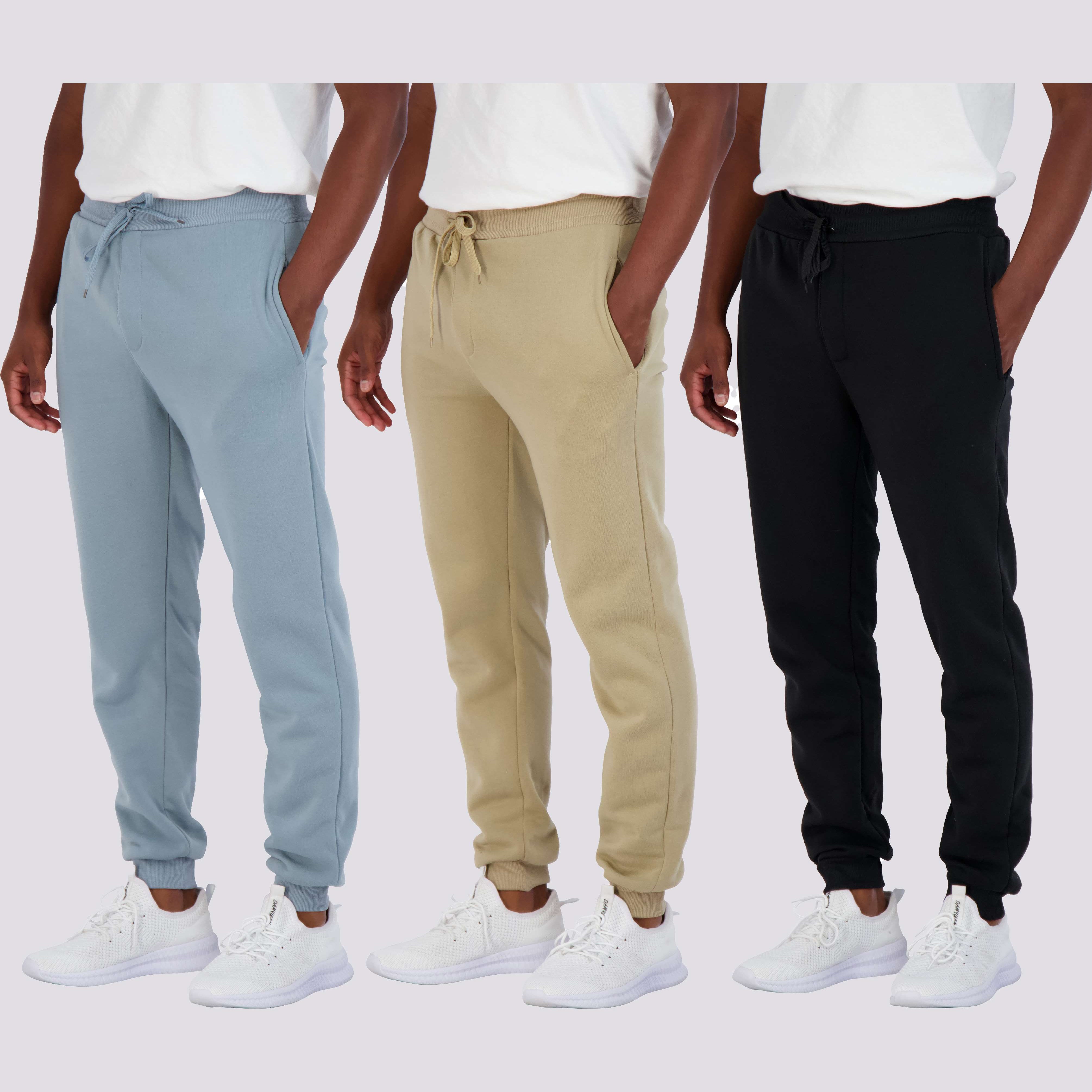 3 Pack: Mens Fleece Jogger Sweatpants
