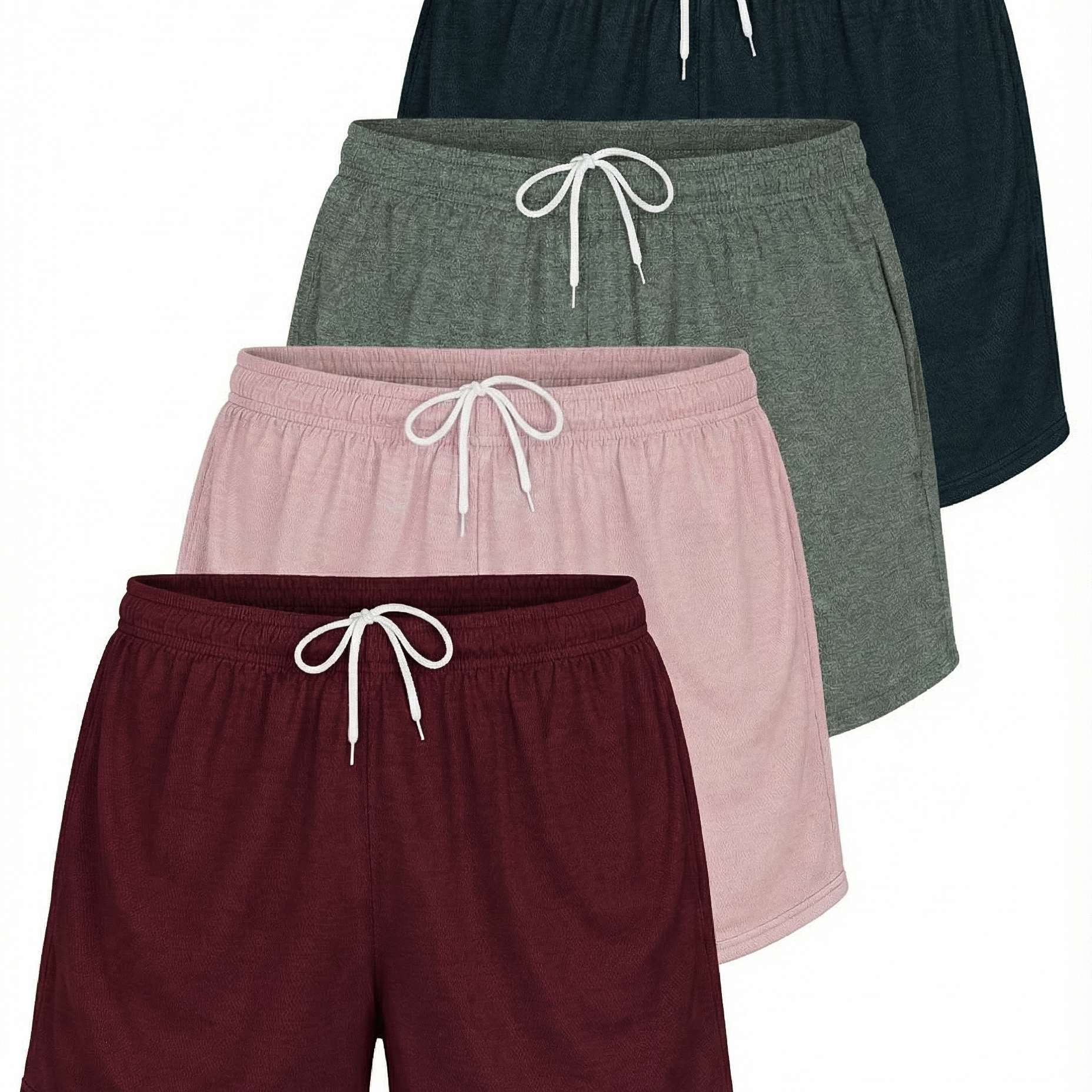 4 Pack: Womens Active Mesh Shorts