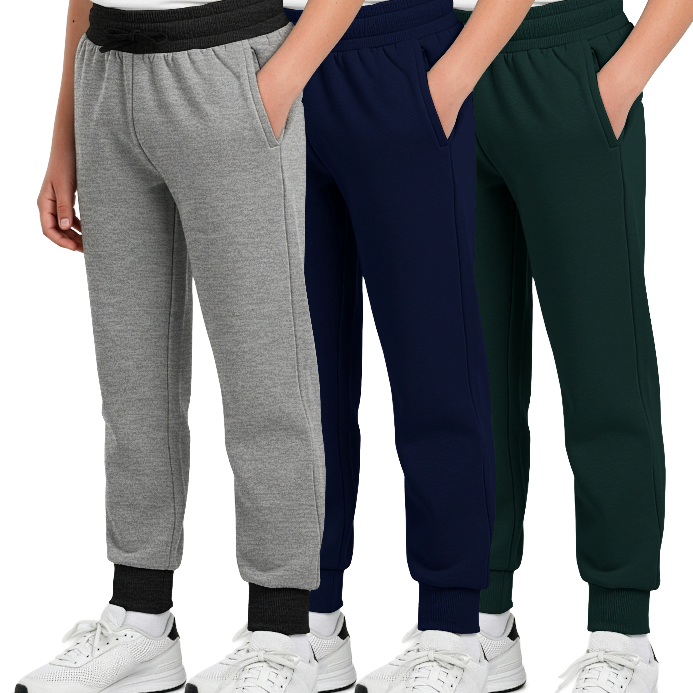 3 Pack: Boys Fleece Jogger Sweatpants