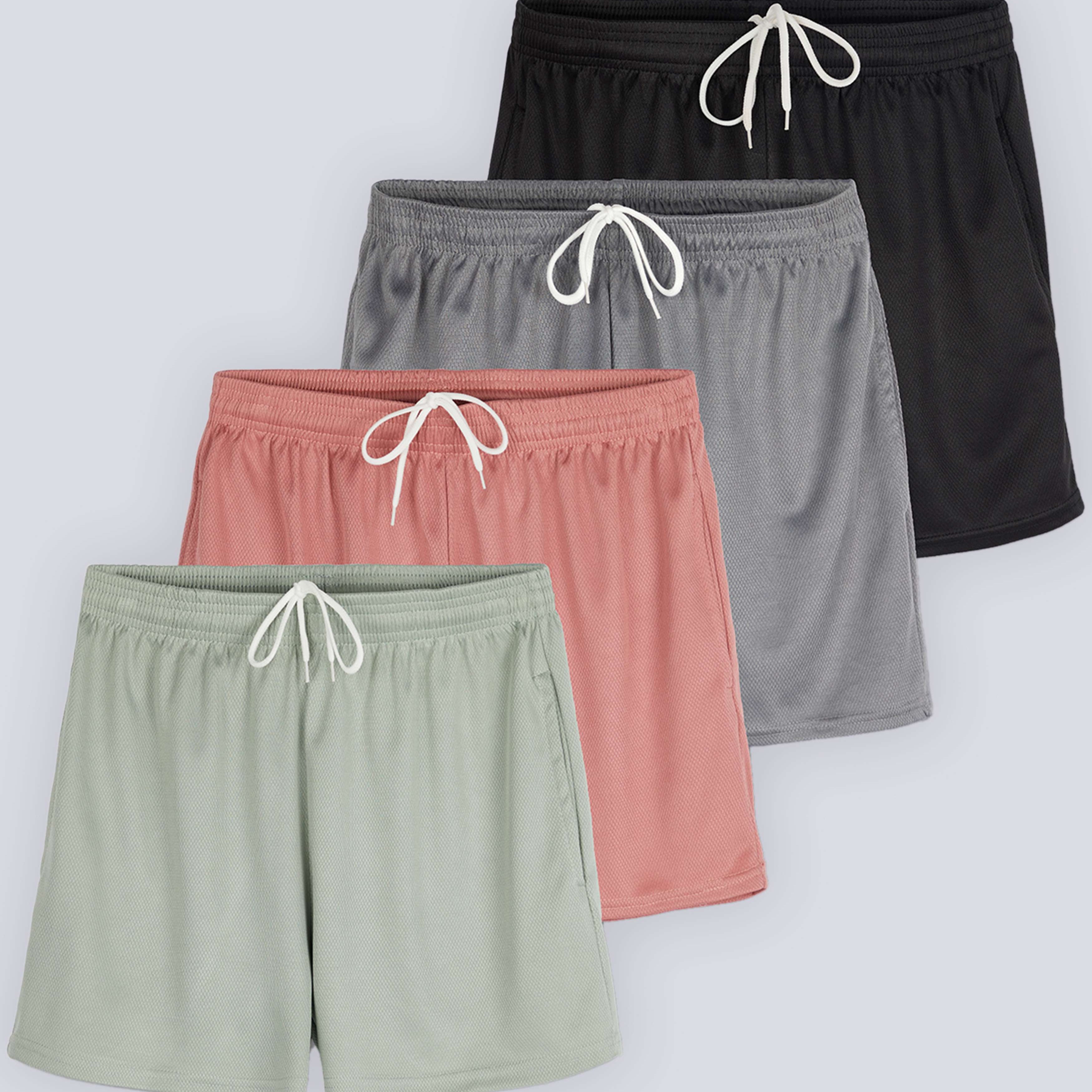 4 Pack: Womens Active Mesh Shorts