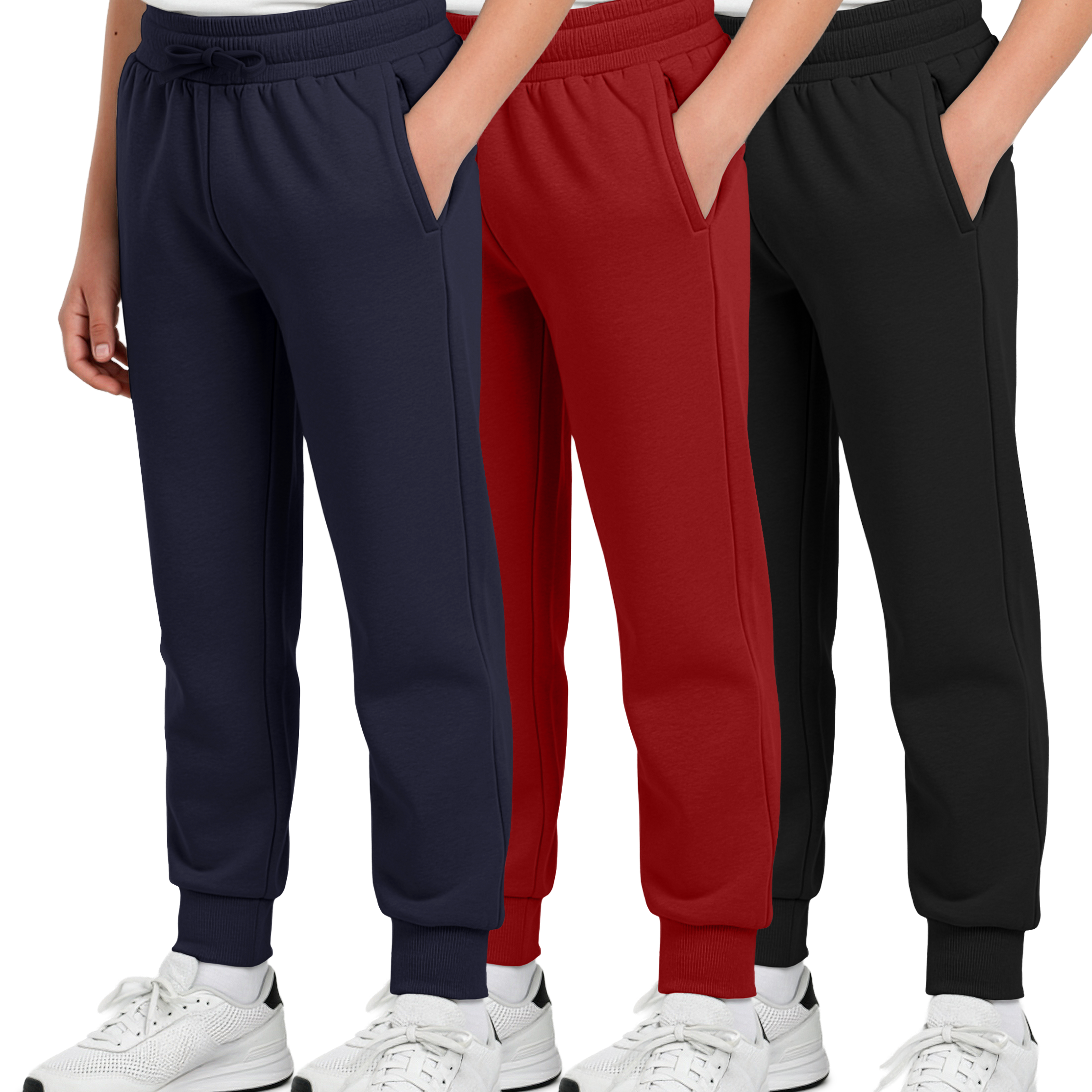 3 Pack: Boys Fleece Jogger Sweatpants
