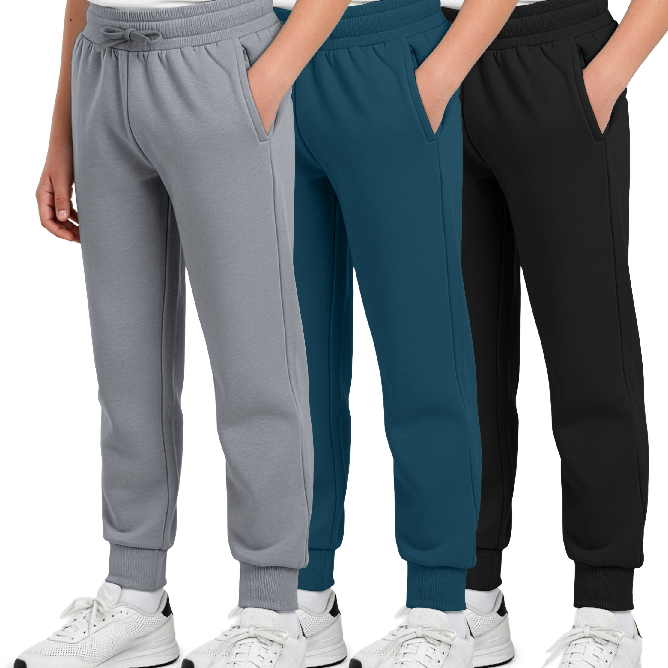 3 Pack: Boys Fleece Jogger Sweatpants