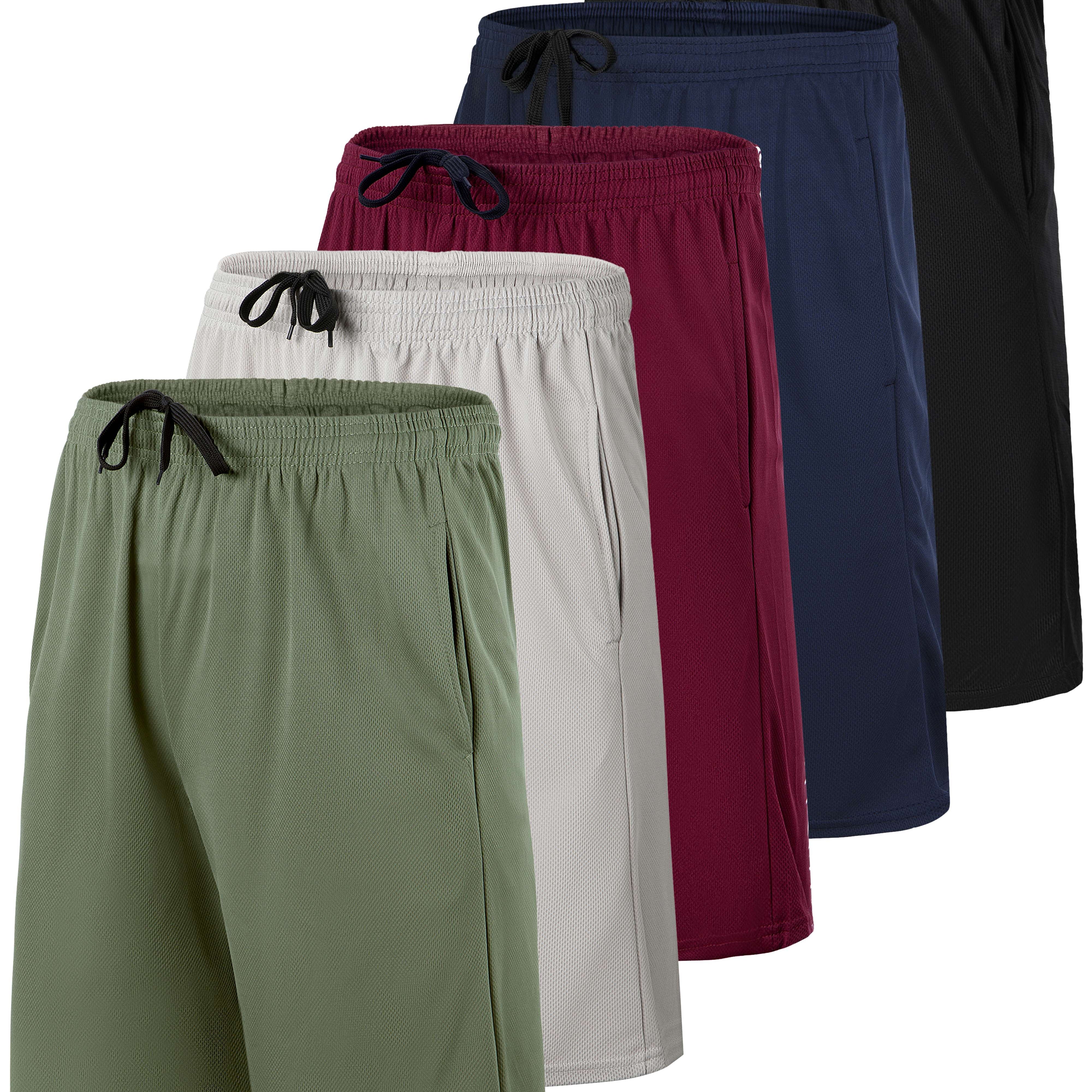 5 Pack: Men's Mesh Athletic Gym Shorts