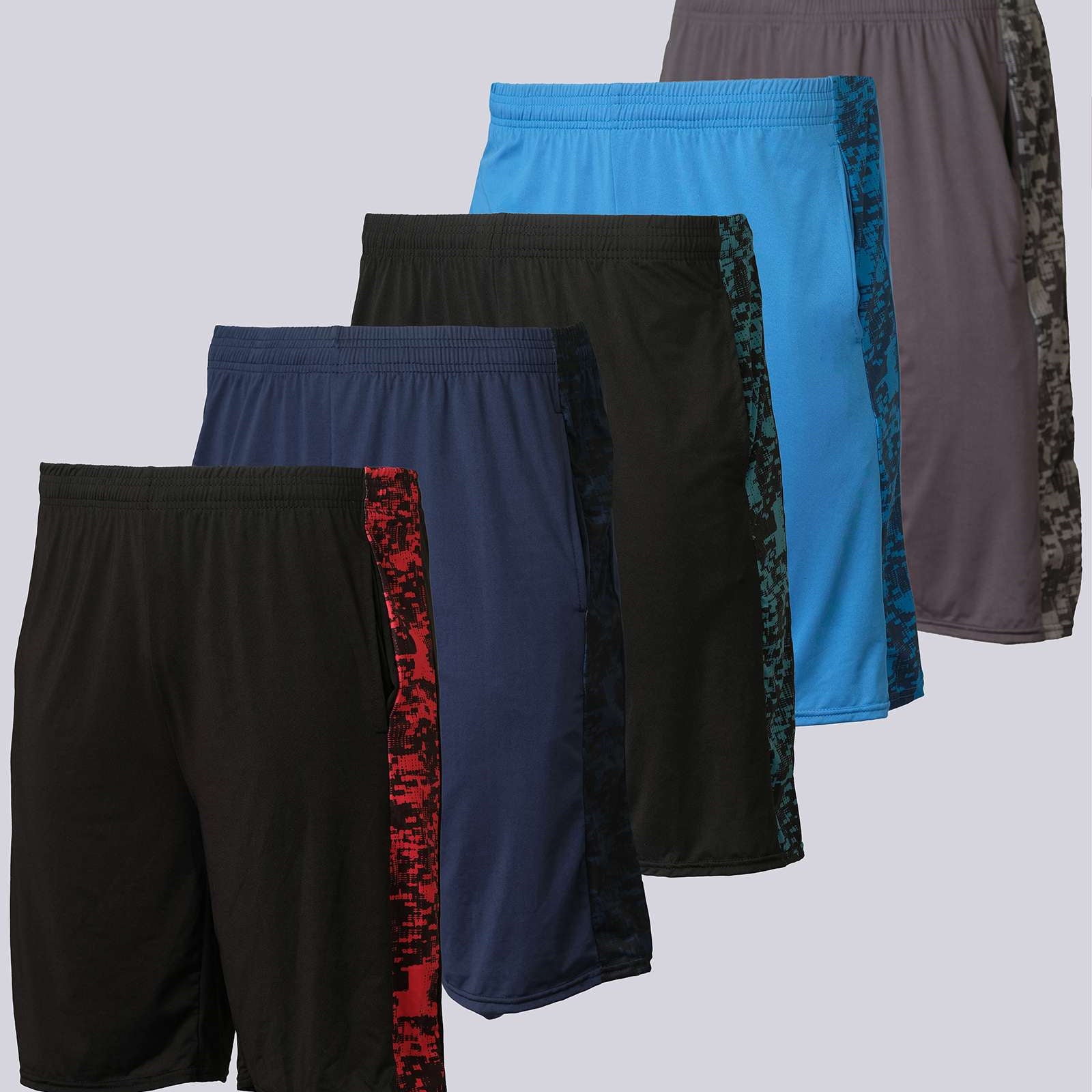 5 Pack: Boys Dry-Fit Active Basketball Shorts