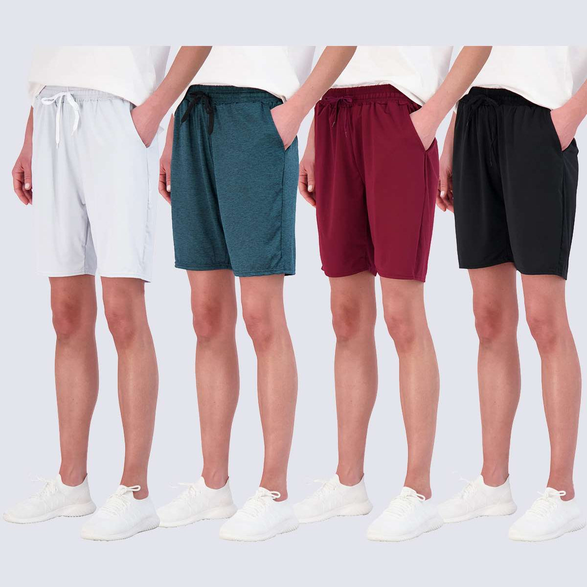 4 Pack: Womens Dry-Fit 7" Bermuda Shorts