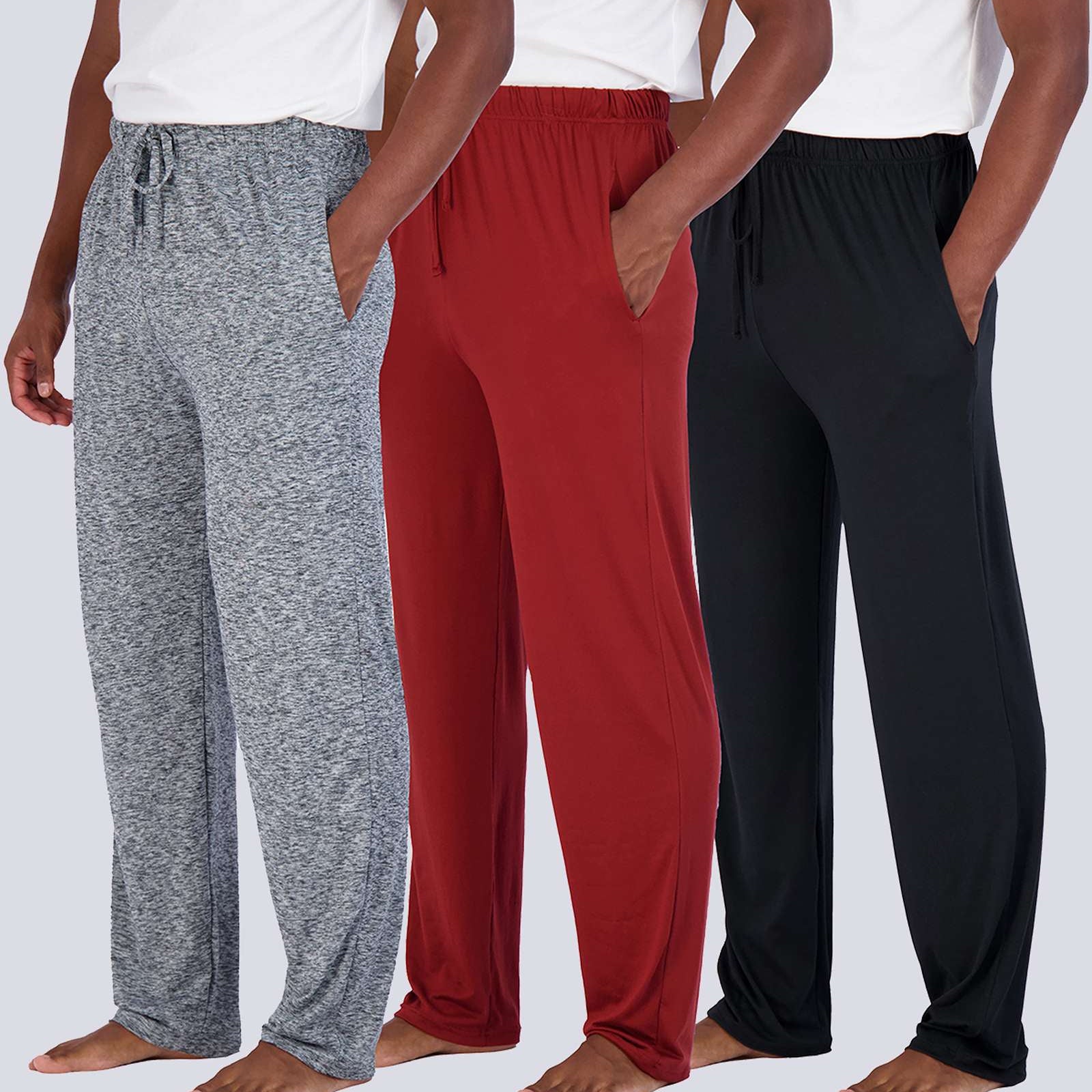 3 Pack: Mens Soft Pajama Lounge Pants