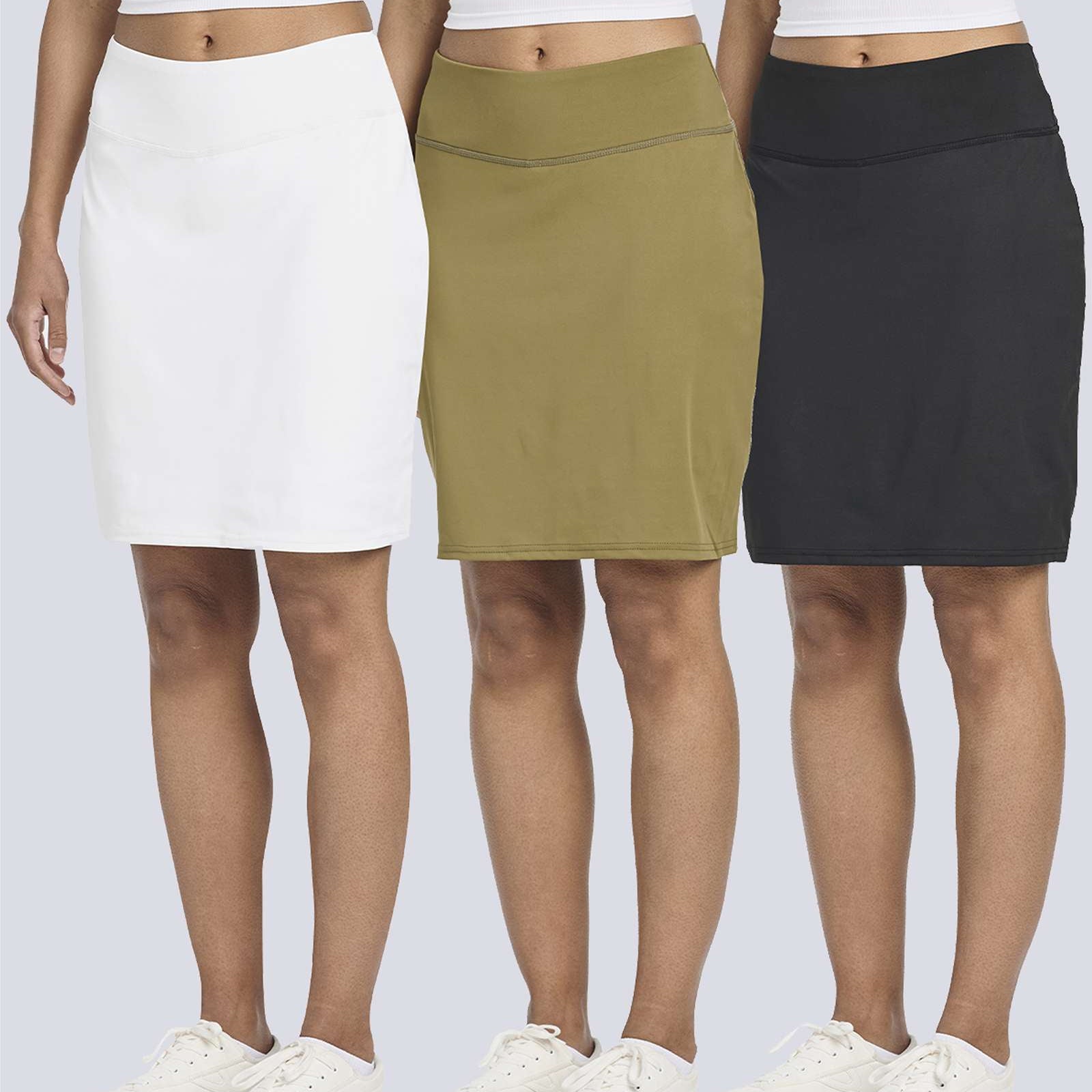 3 Pack: Women's 20" Golf Skirts with Pockets