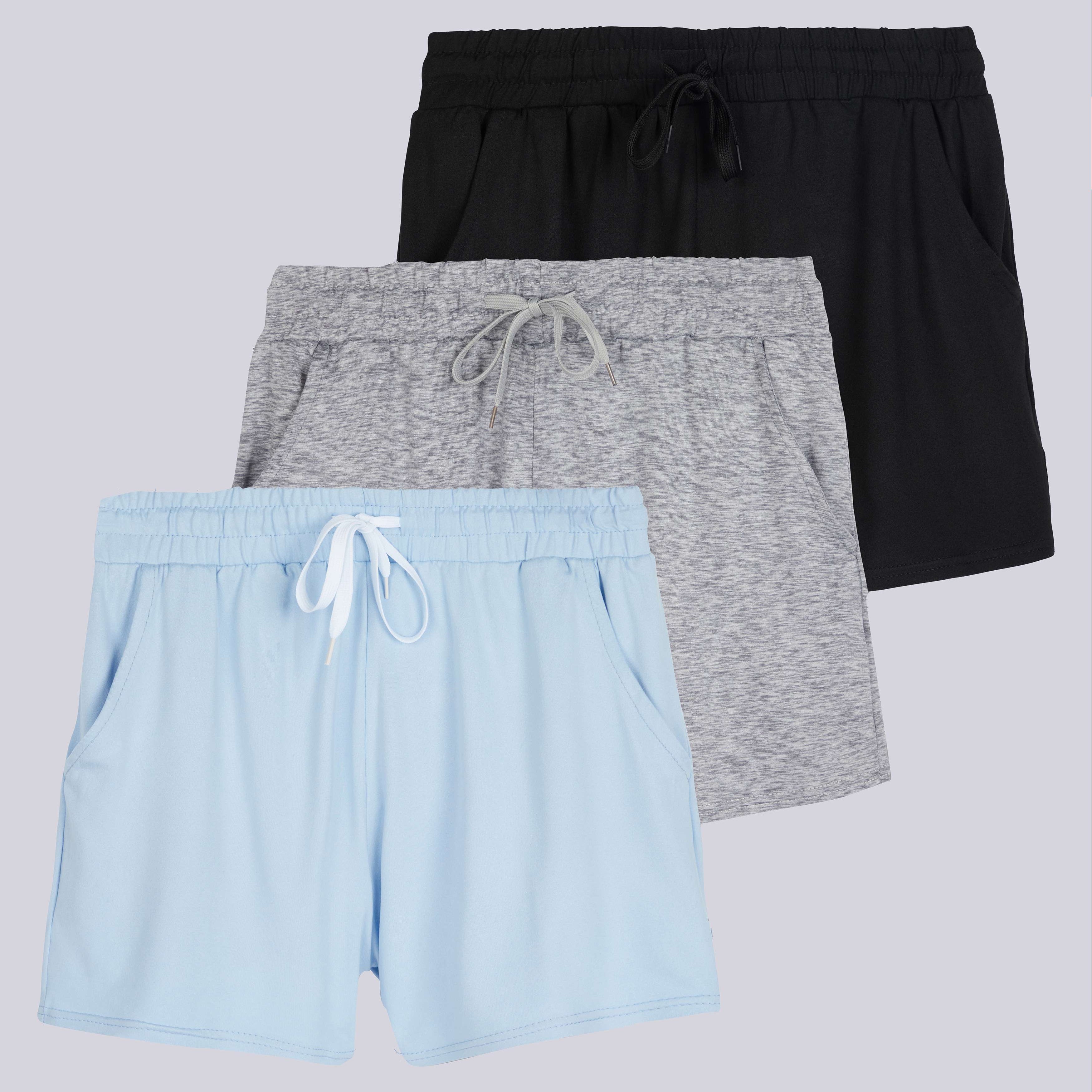 3 Pack: Womens Plus Super-Soft Lounge Shorts