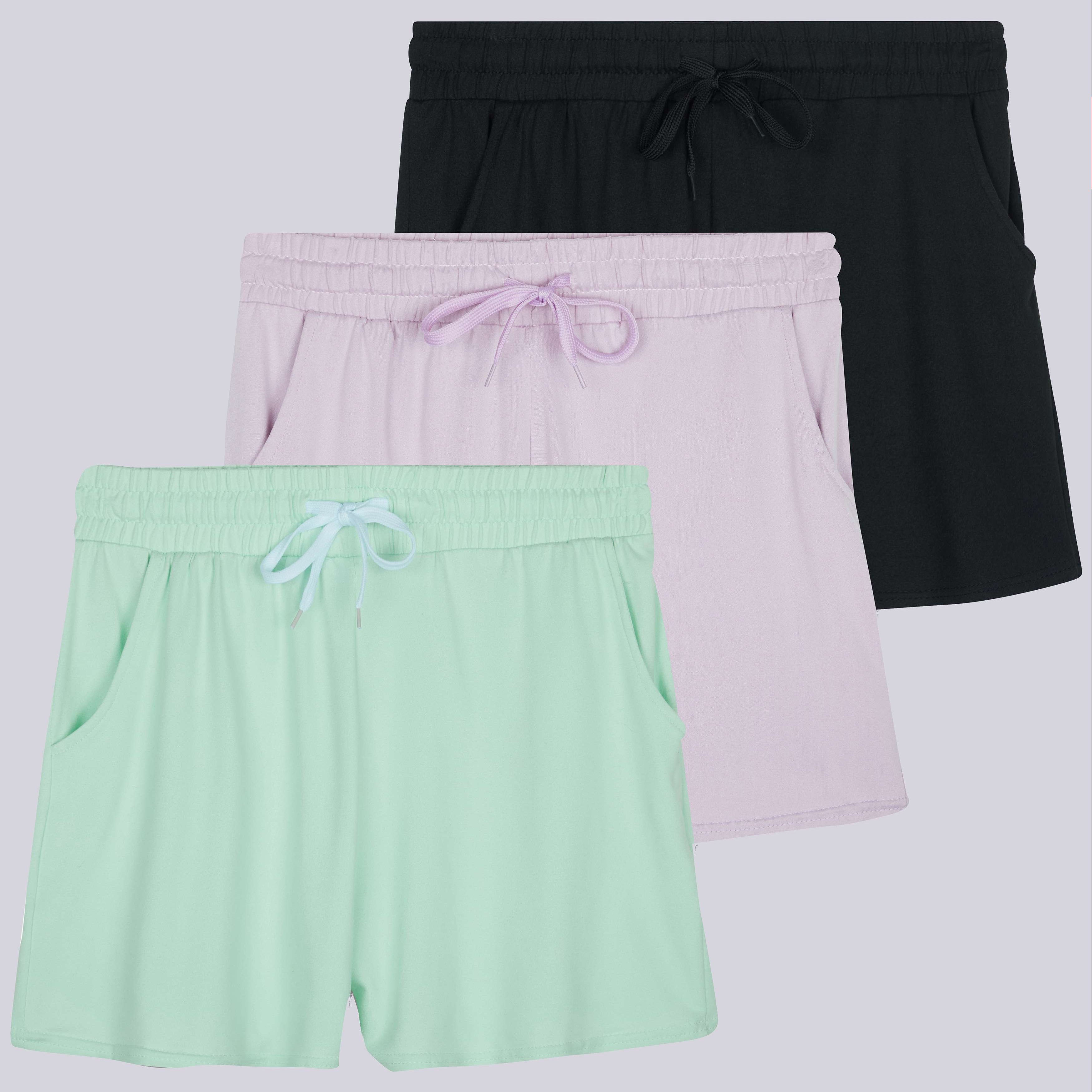 3 Pack: Womens Plus Super-Soft Lounge Shorts