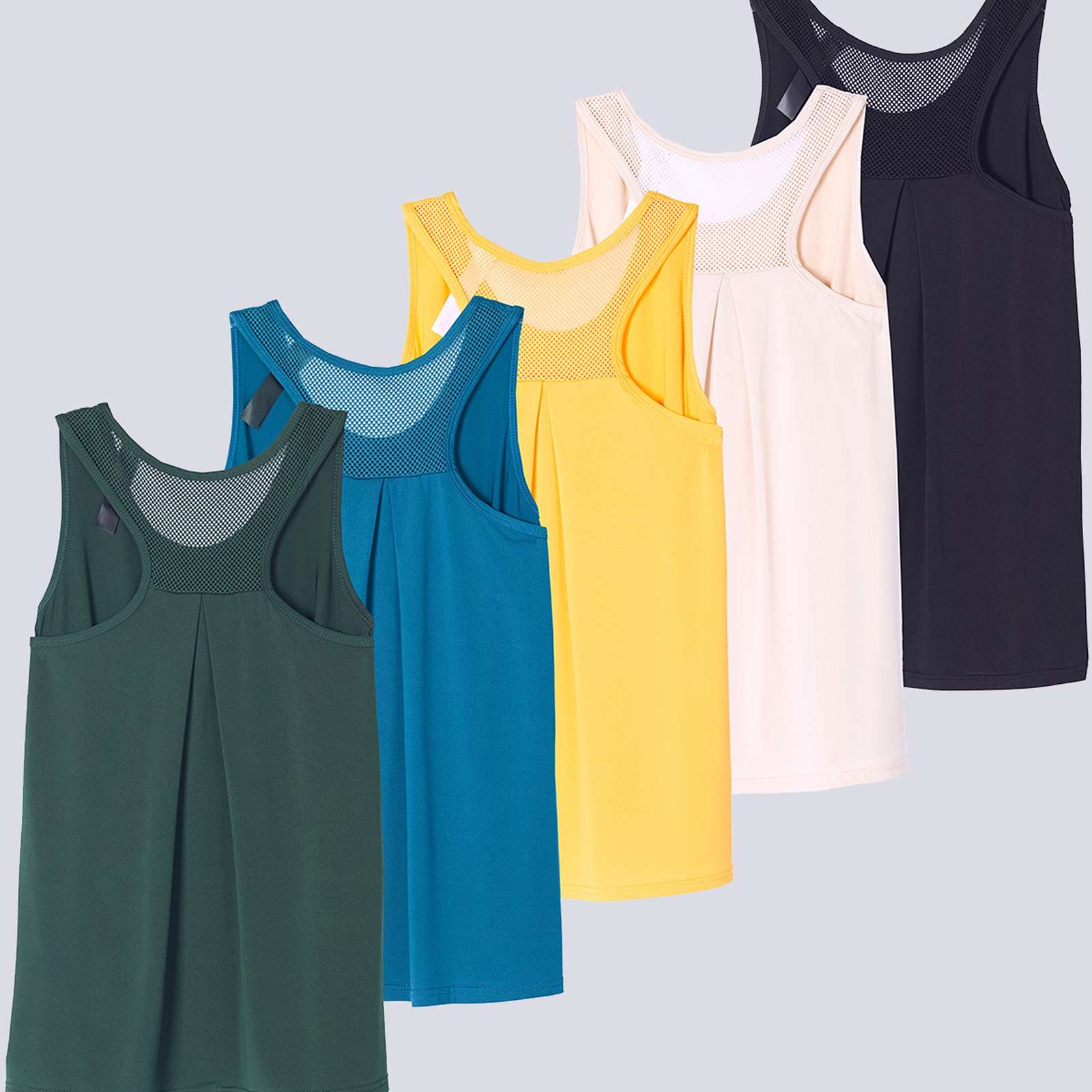 5 Pack: Women's Racerback Workout Tank Top