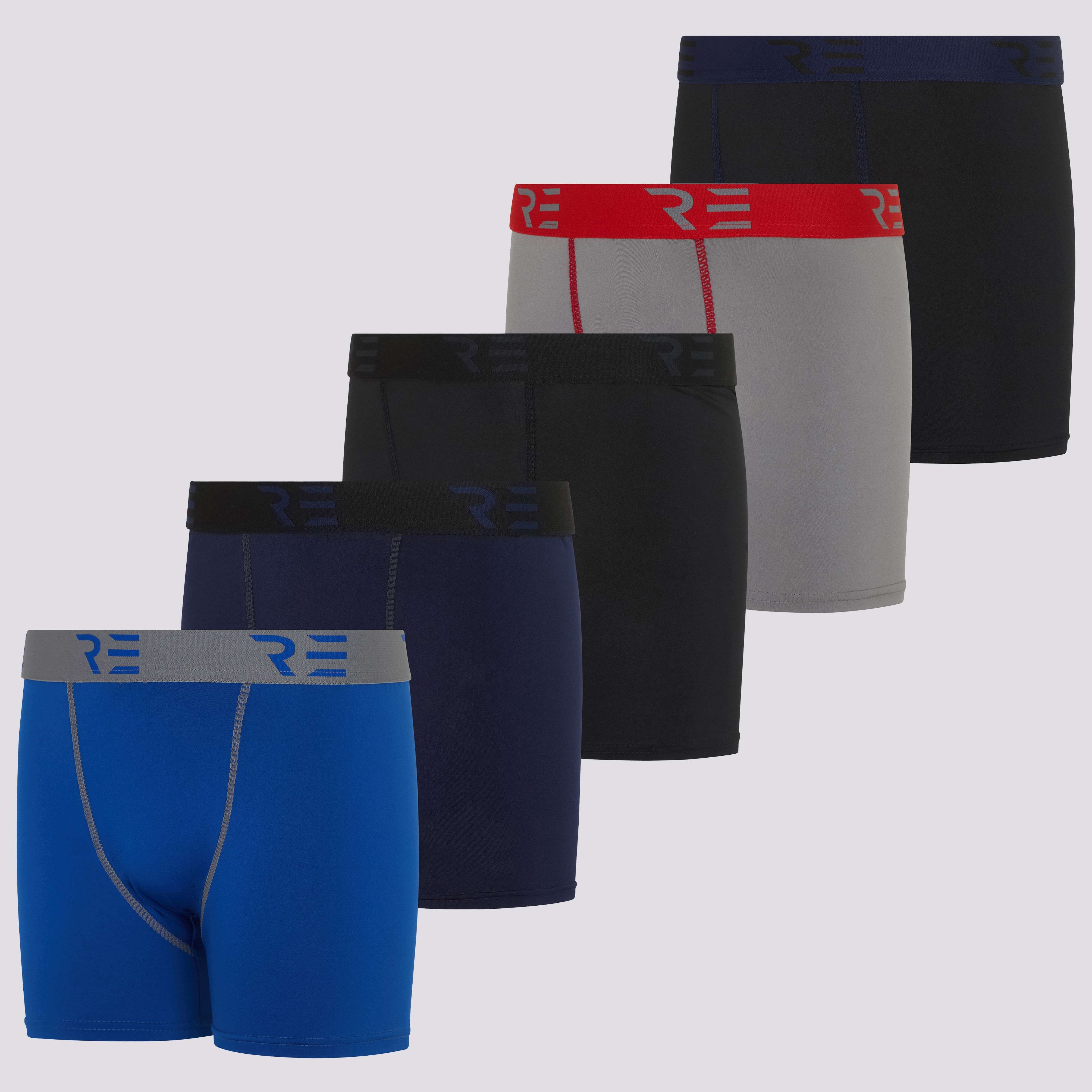 5 Pack: Boys Compression Shorts Underwear
