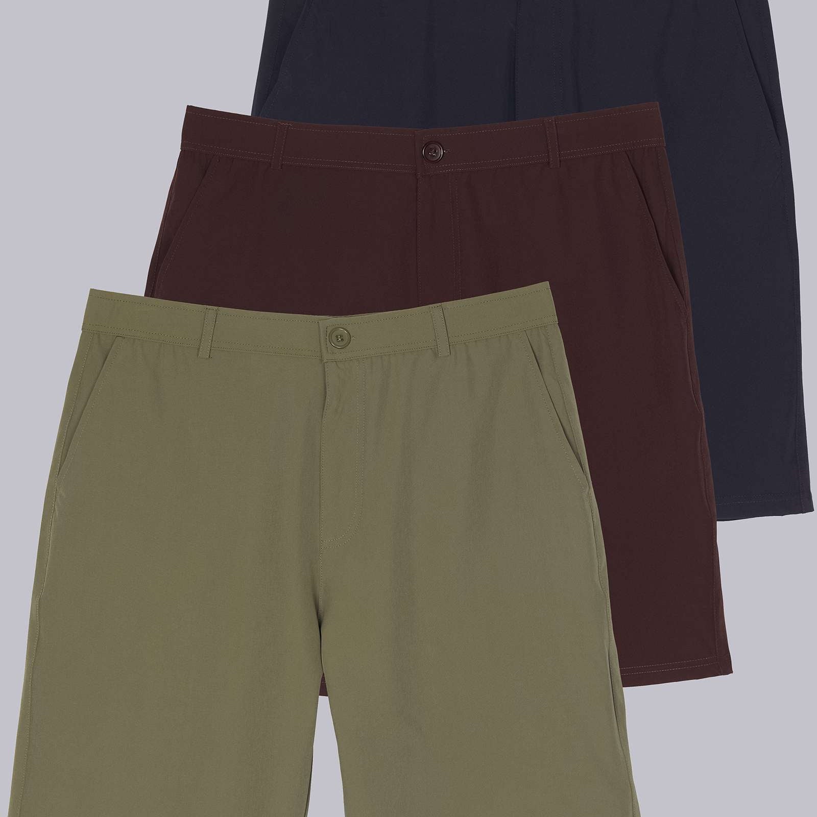 3 Pack: Men's 9" Golf Shorts