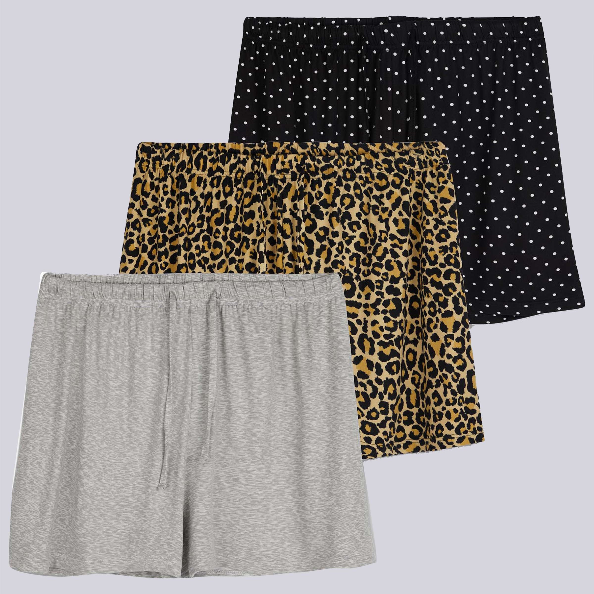 3 Pack: Womens Ultra-Soft Pajama Lounge Shorts